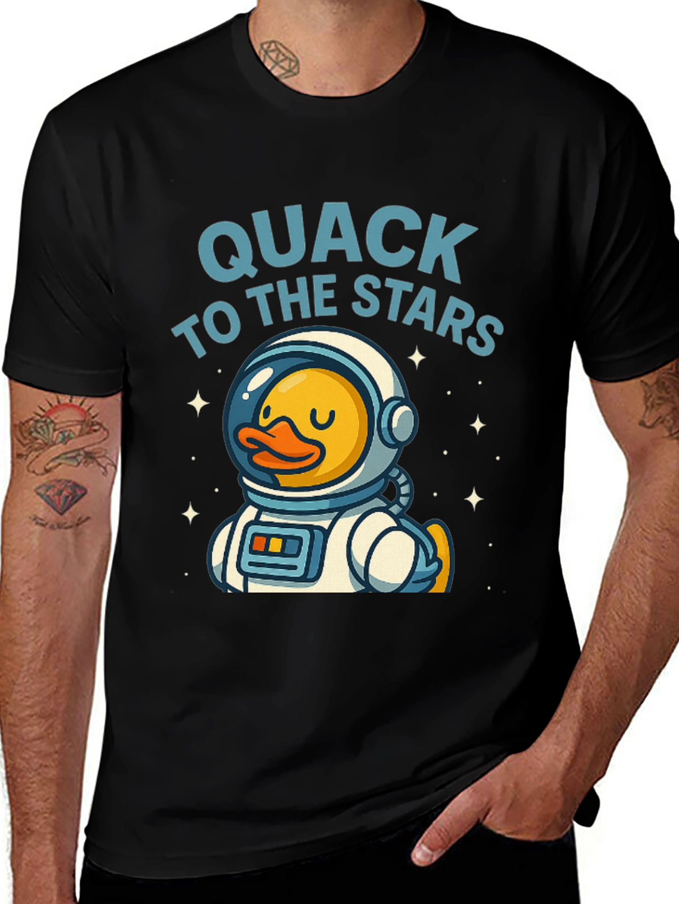 Quack to the Stars T-Shirt - Astronaut Duck Tee