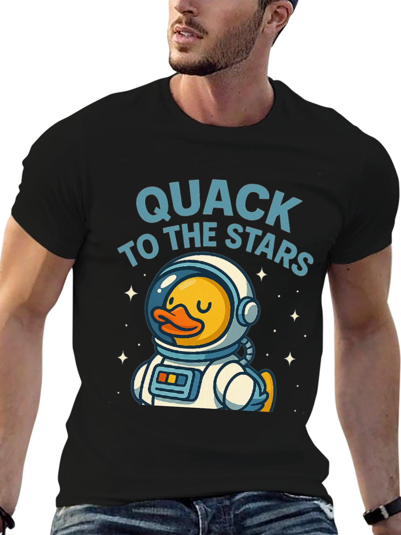 Quack to the Stars T-Shirt - Astronaut Duck Tee