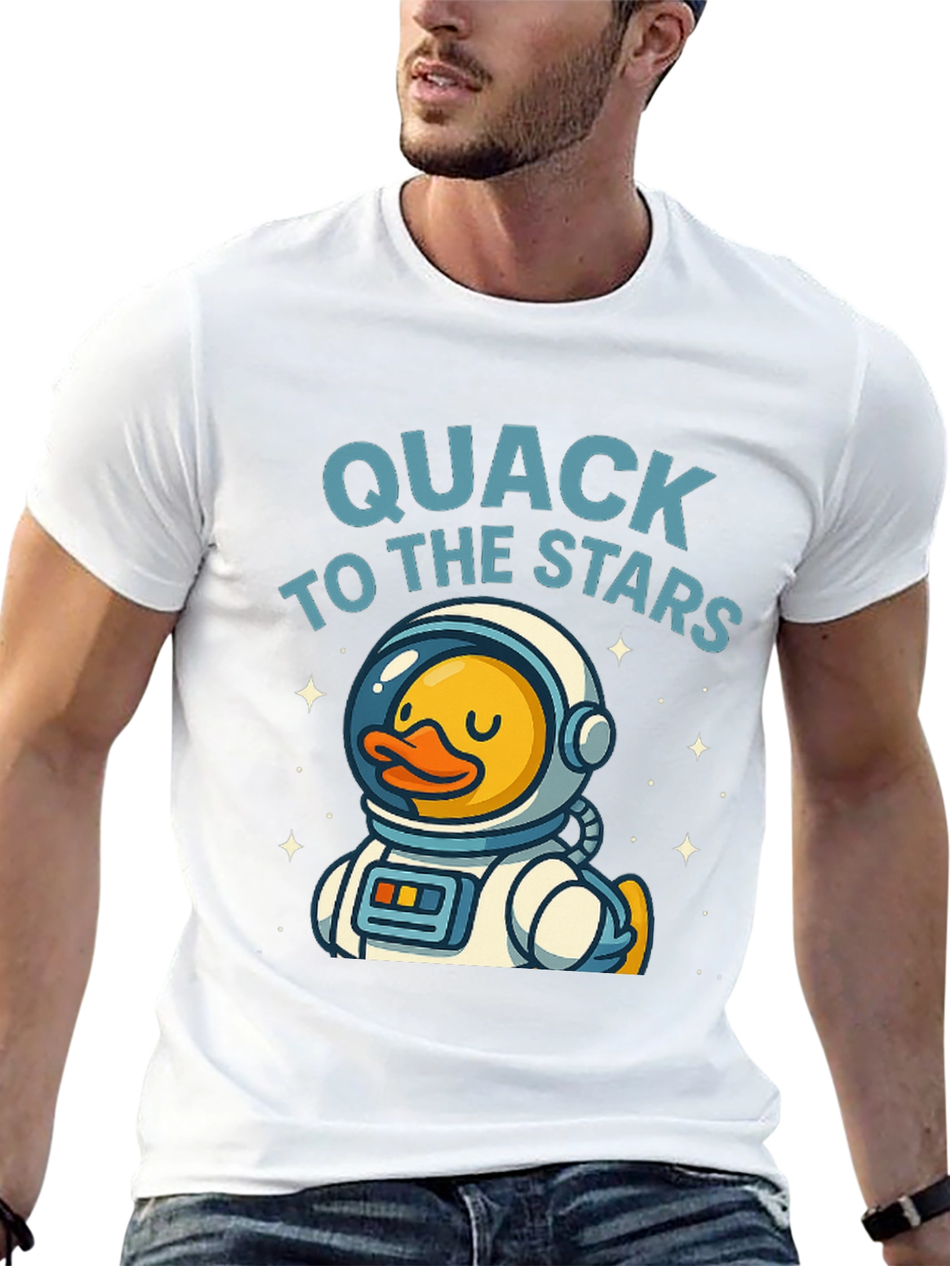 Quack to the Stars T-Shirt - Astronaut Duck Tee