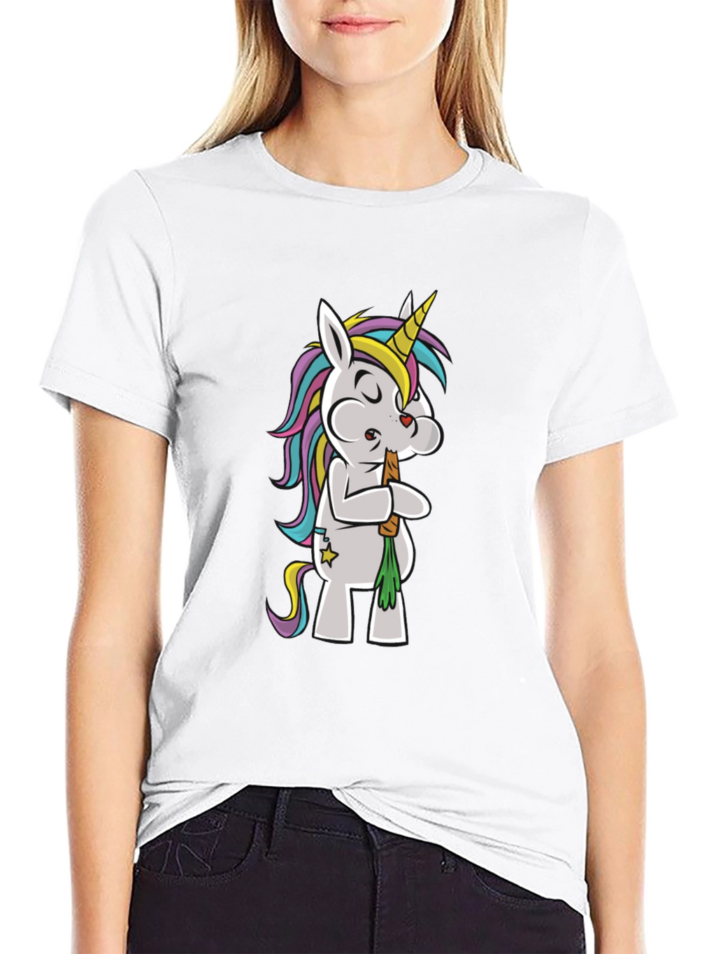 Unicorn Smoking Weed Funny T-Shirt