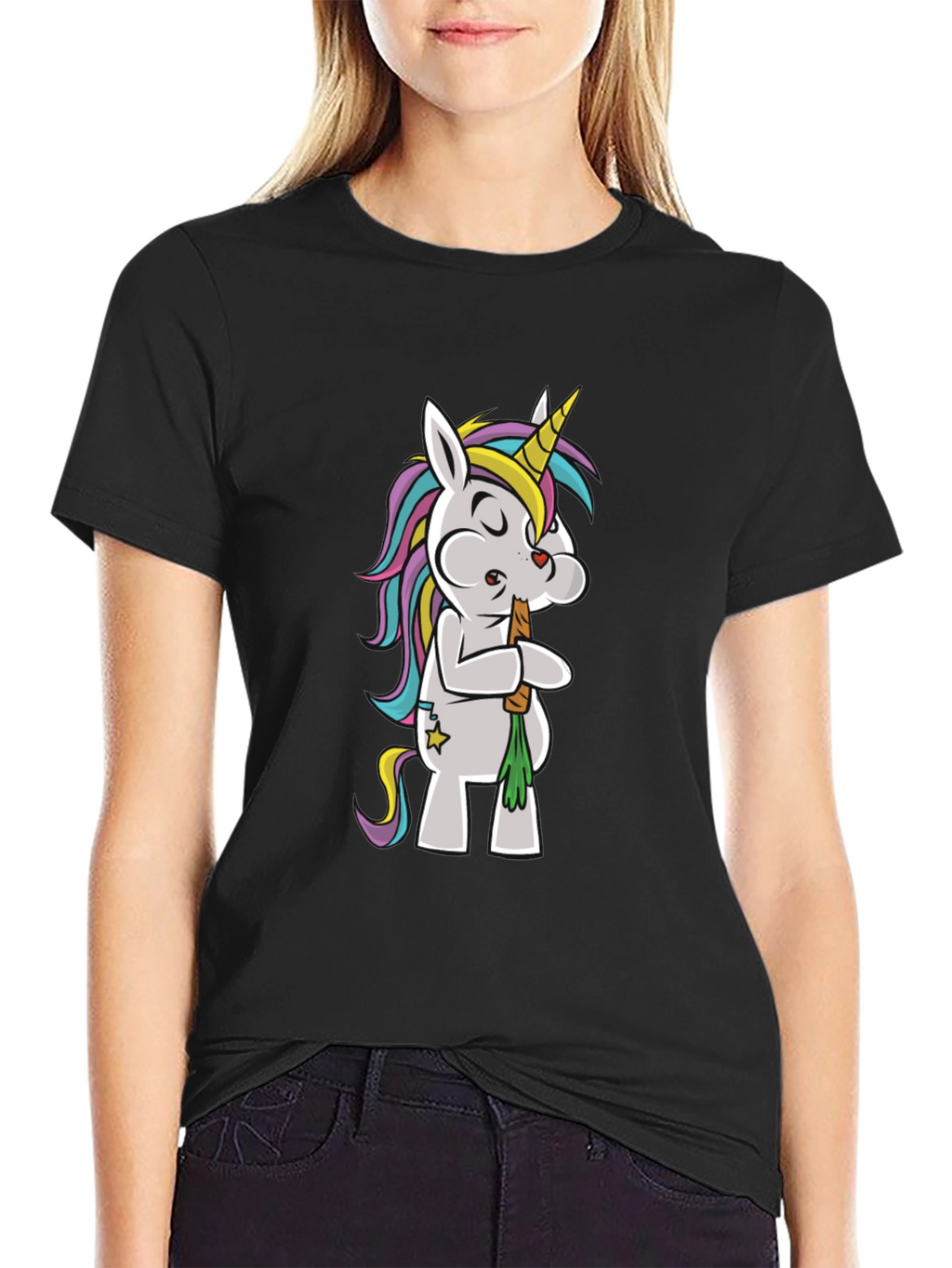 Unicorn Smoking Weed Funny T-Shirt