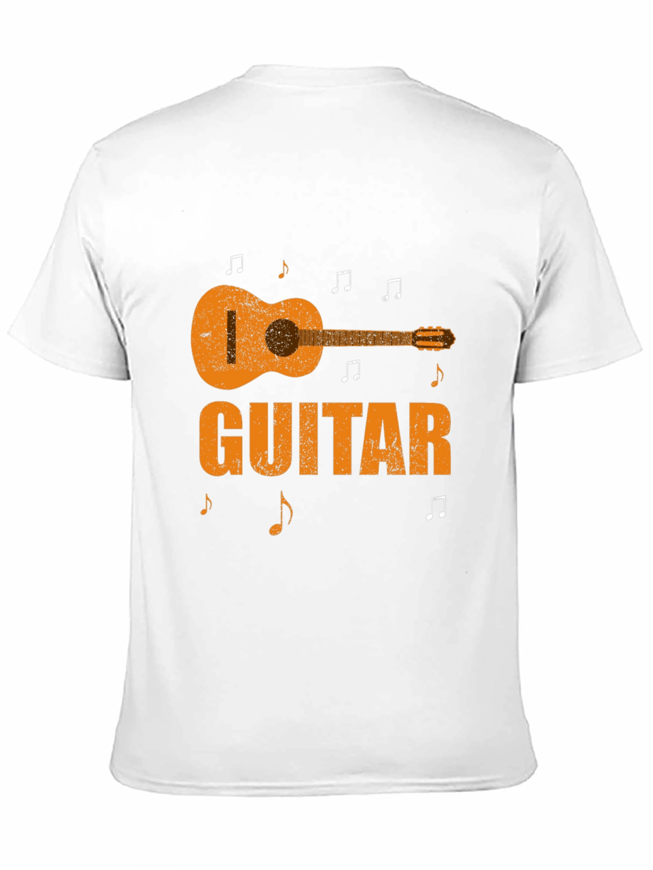 Guitar Graphic Print Black T-Shirt