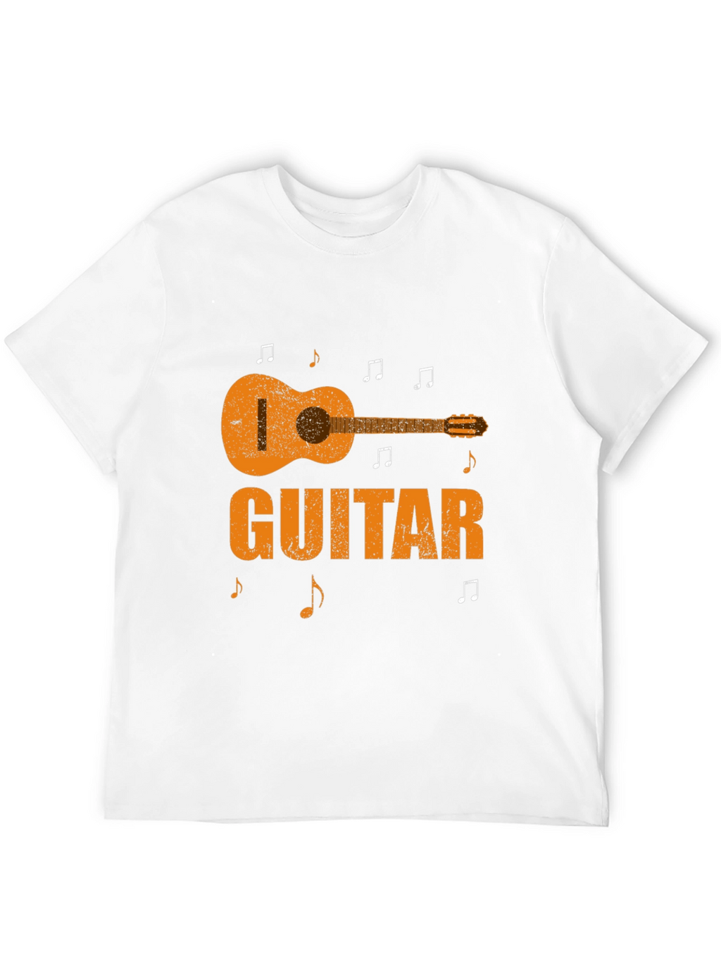 Guitar Graphic Print Black T-Shirt