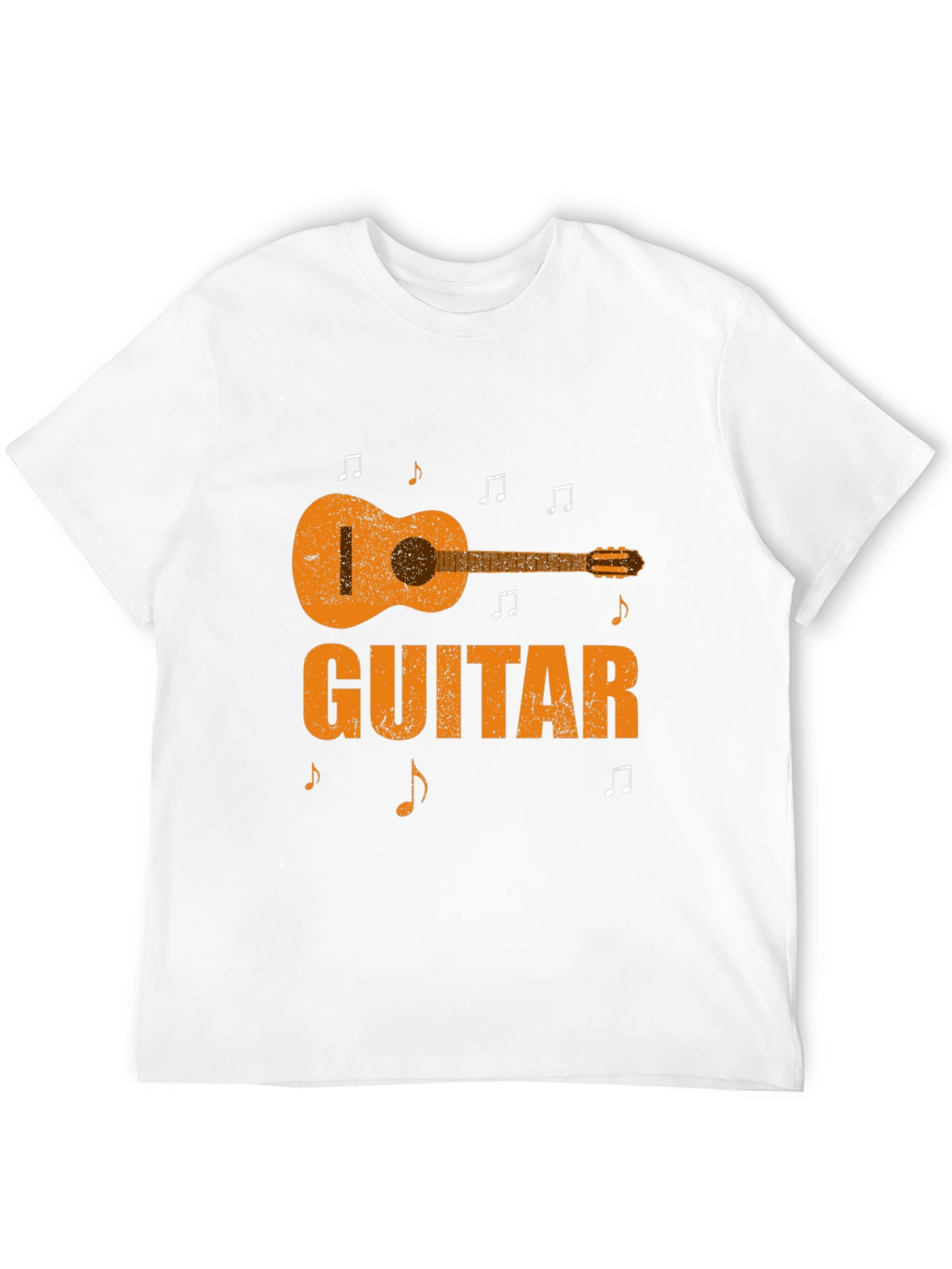 Guitar Graphic Print Black T-Shirt