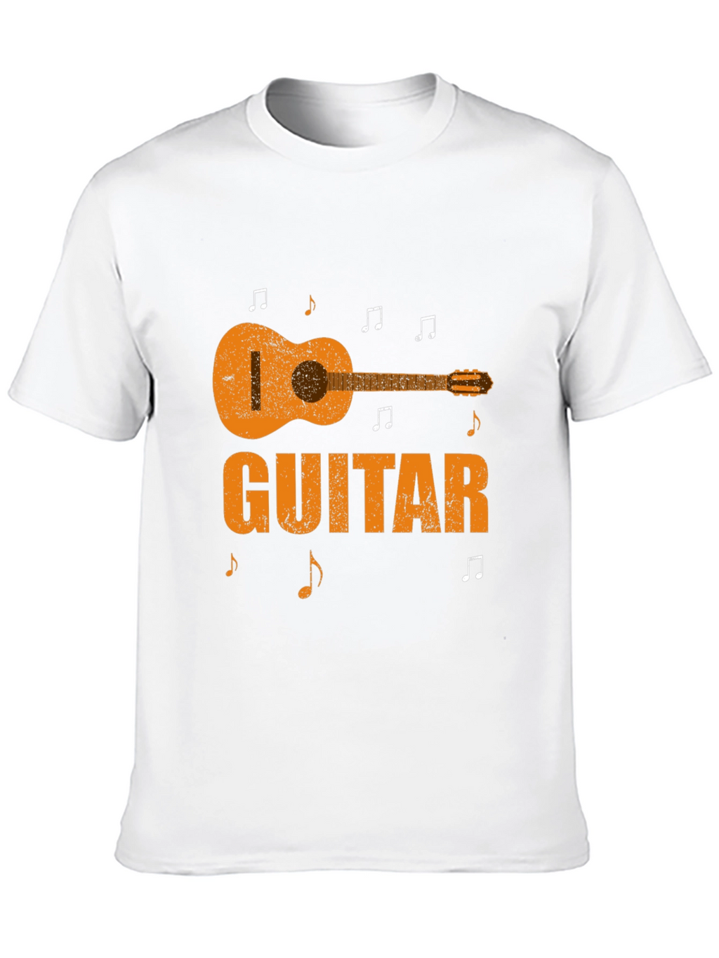 Guitar Graphic Print Black T-Shirt