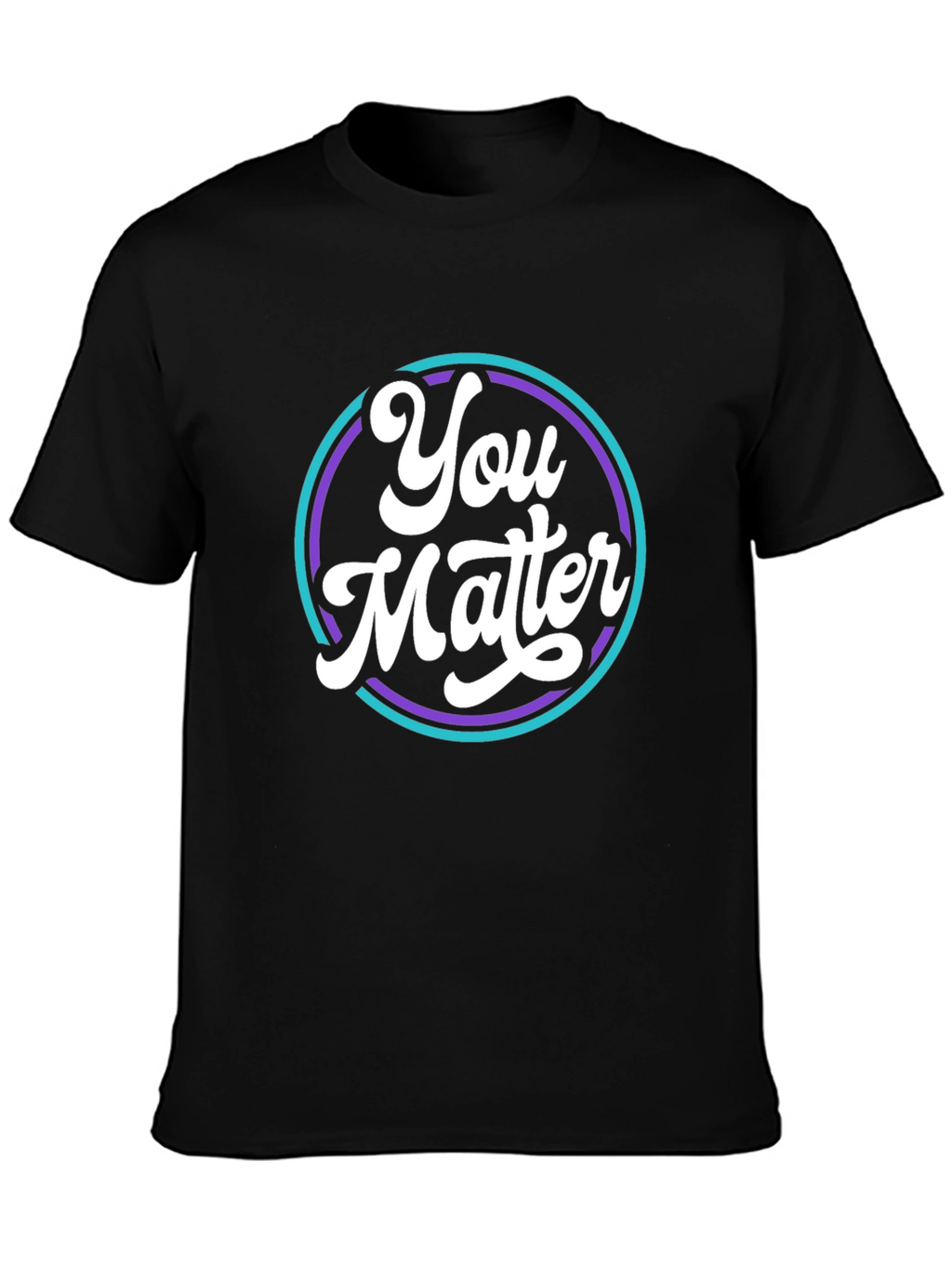 You Matter Graphic Tee - Black Crew Neck