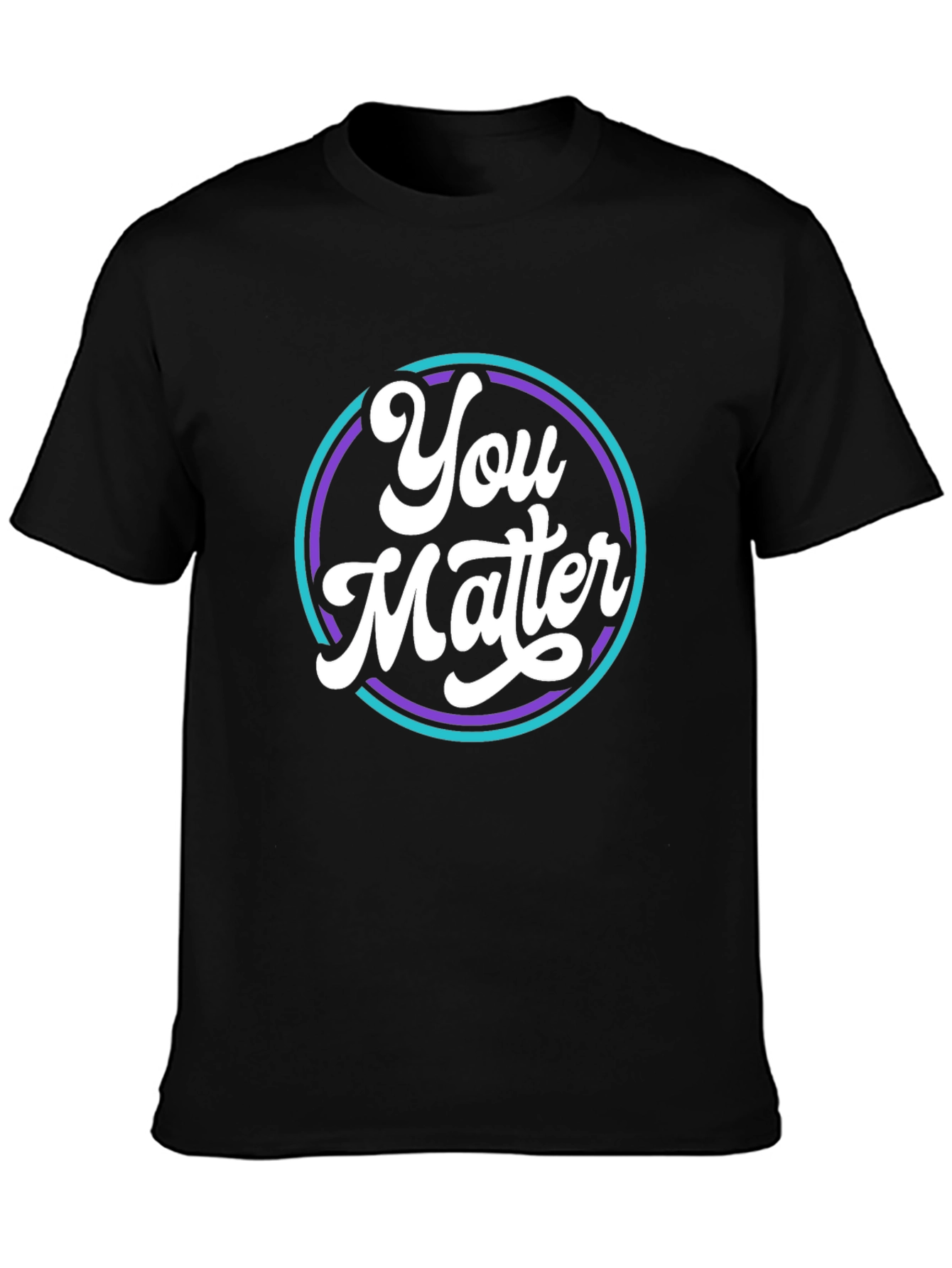 You Matter Graphic Tee - Black Crew Neck