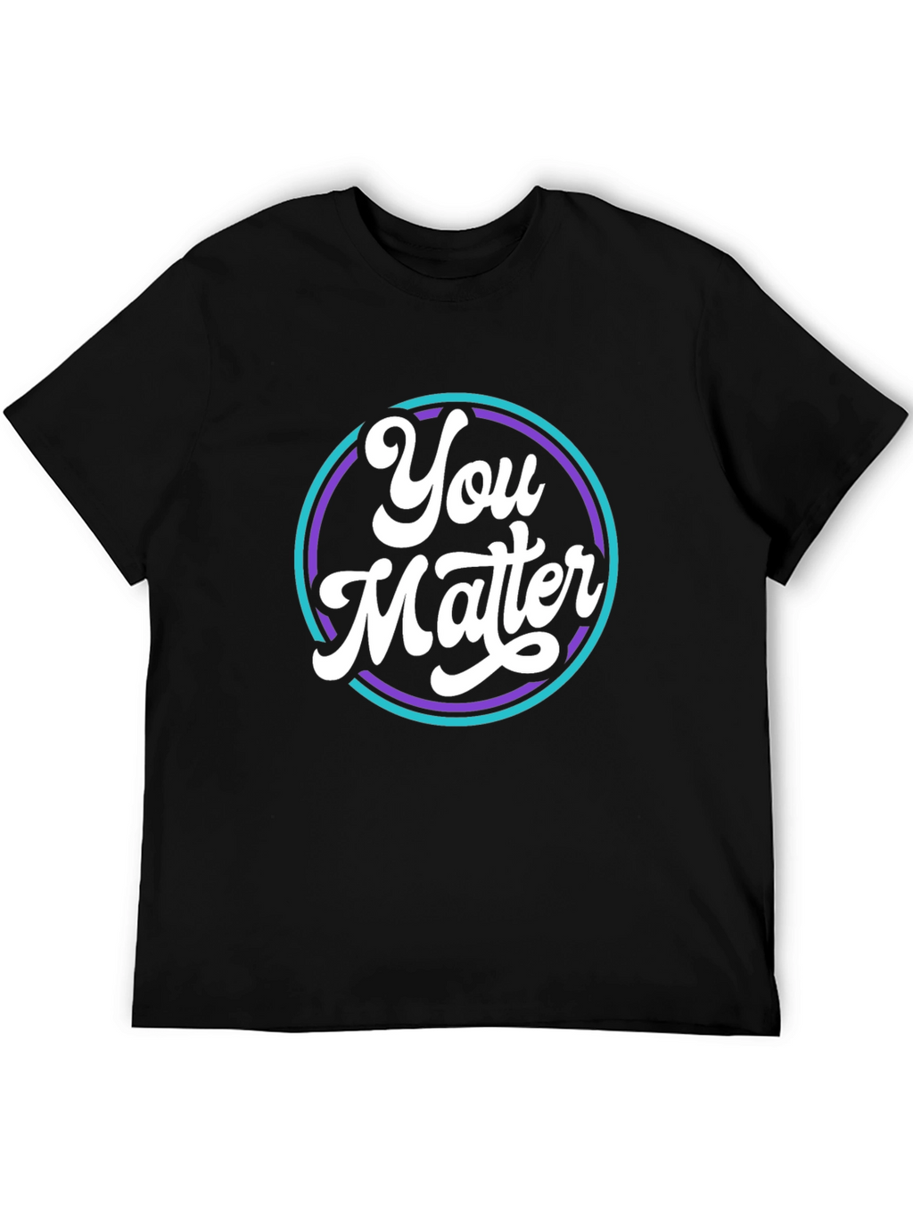 You Matter Graphic Tee - Black Crew Neck