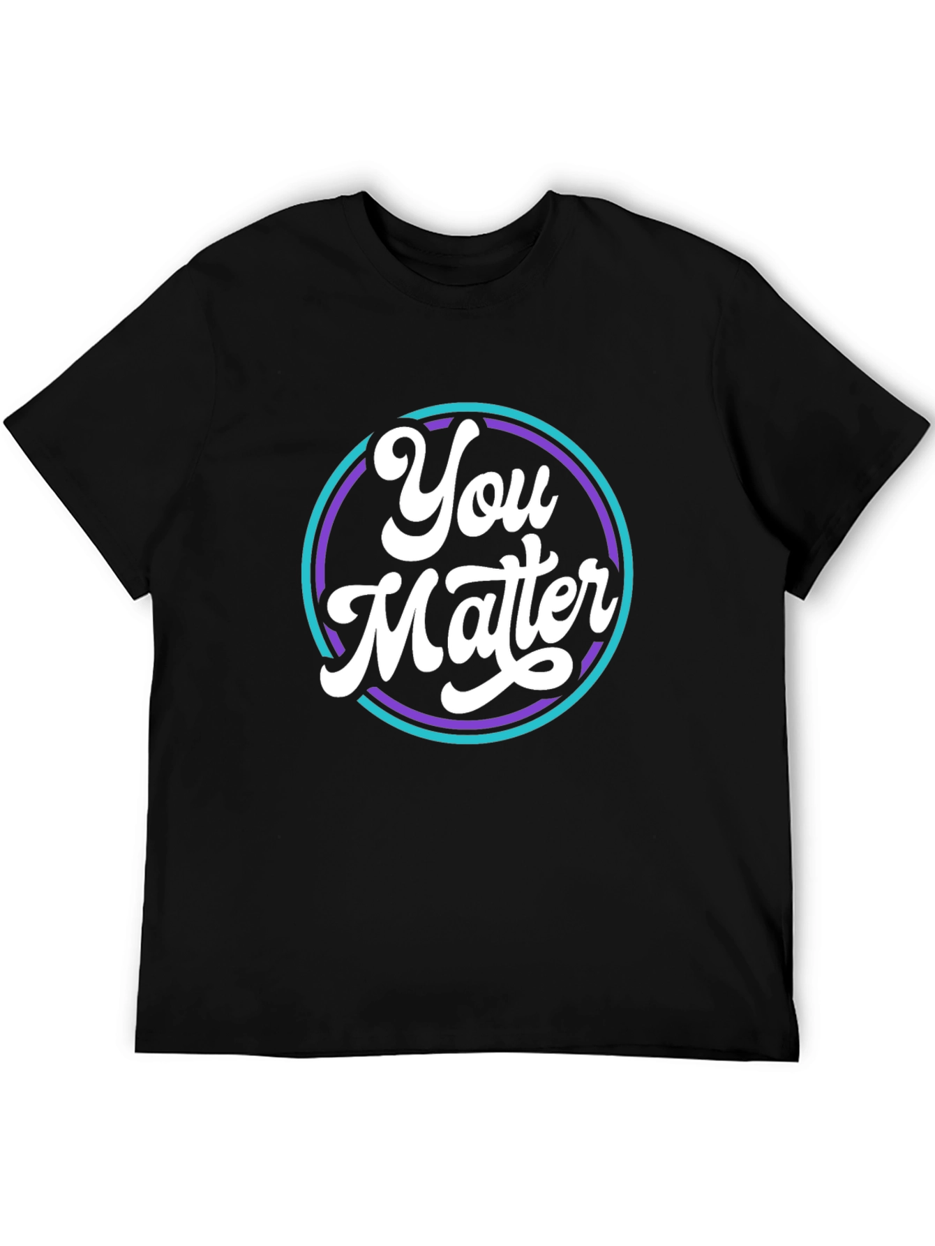 You Matter Graphic Tee - Black Crew Neck