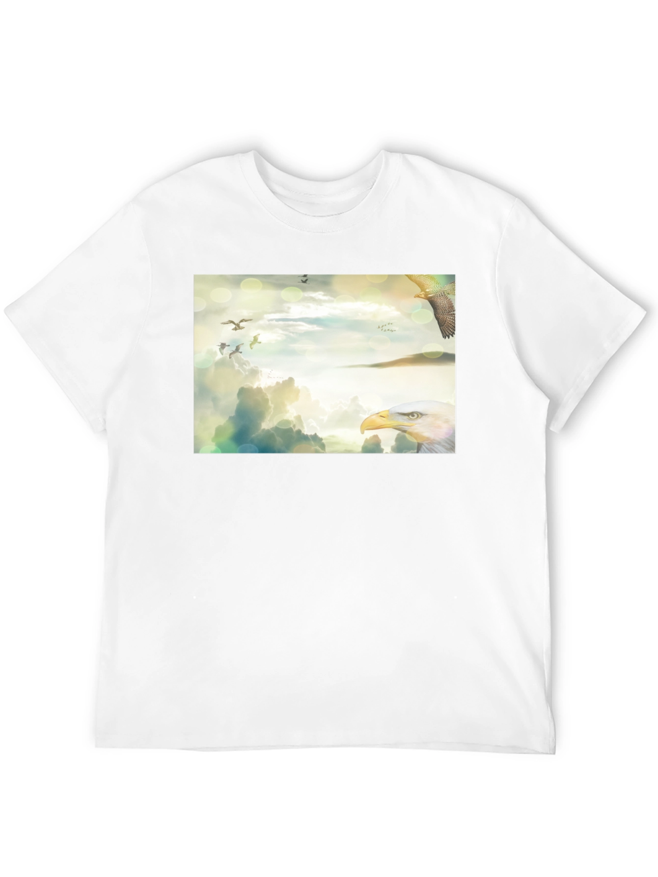 Eagle Sky Print Black T-Shirt