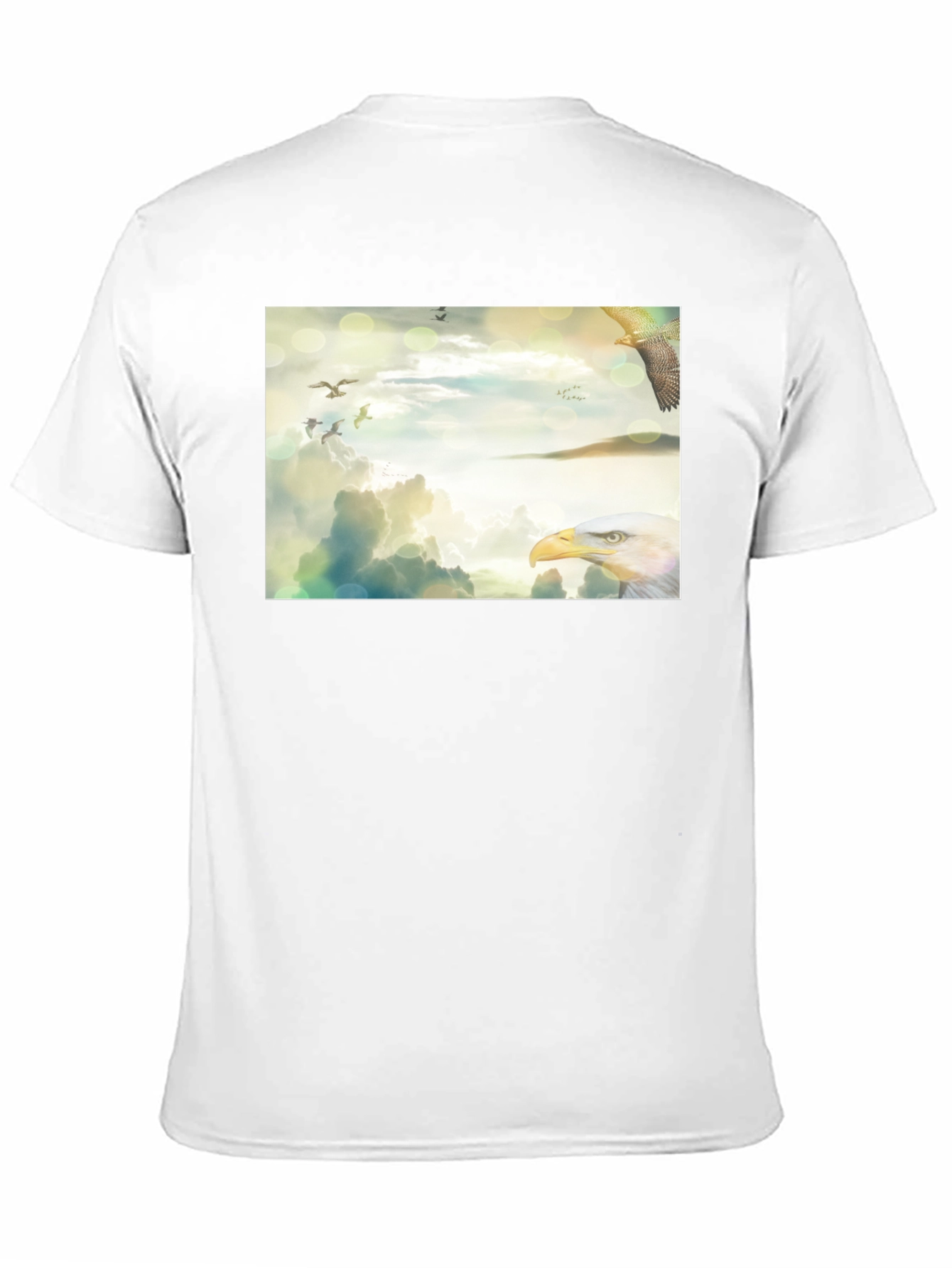 Eagle Sky Print Black T-Shirt