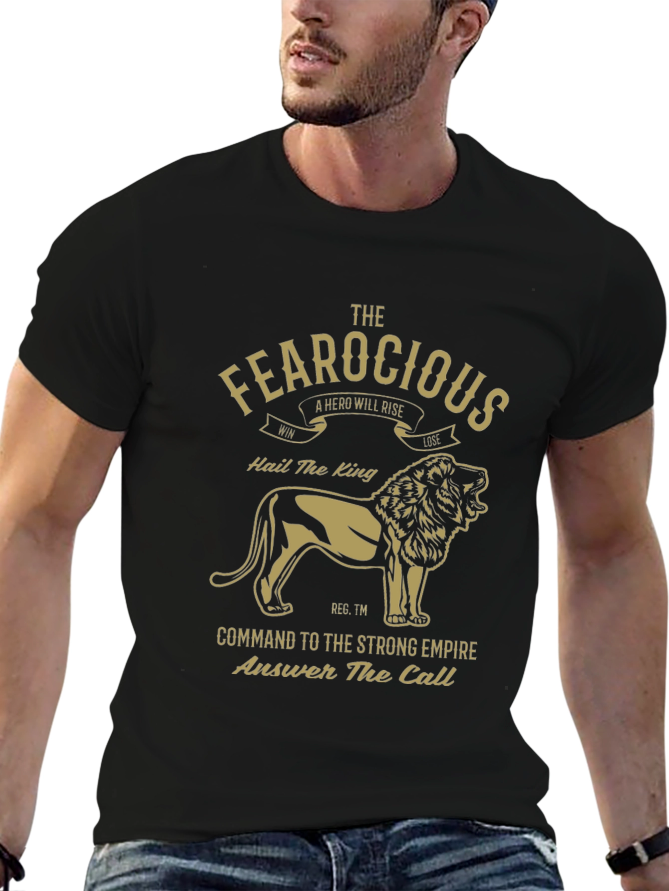 Fearocious Lion King Graphic Tee - Premium Mens T-Shirt