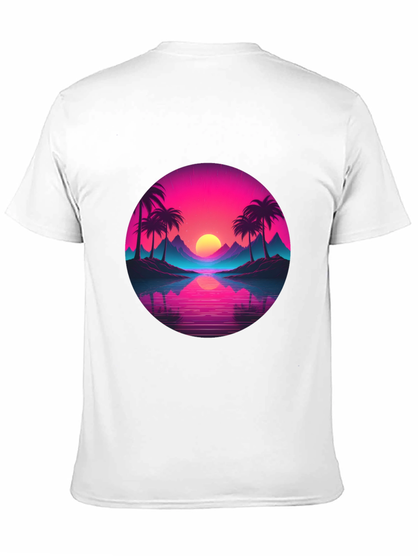 Retro Sunset Palm T-Shirt - Vibrant Graphic Tee