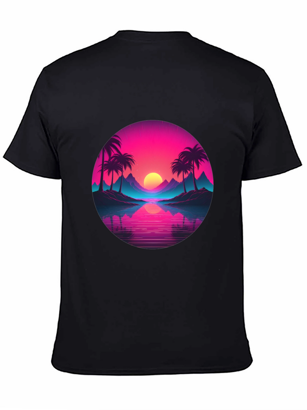 Retro Sunset Palm T-Shirt - Vibrant Graphic Tee