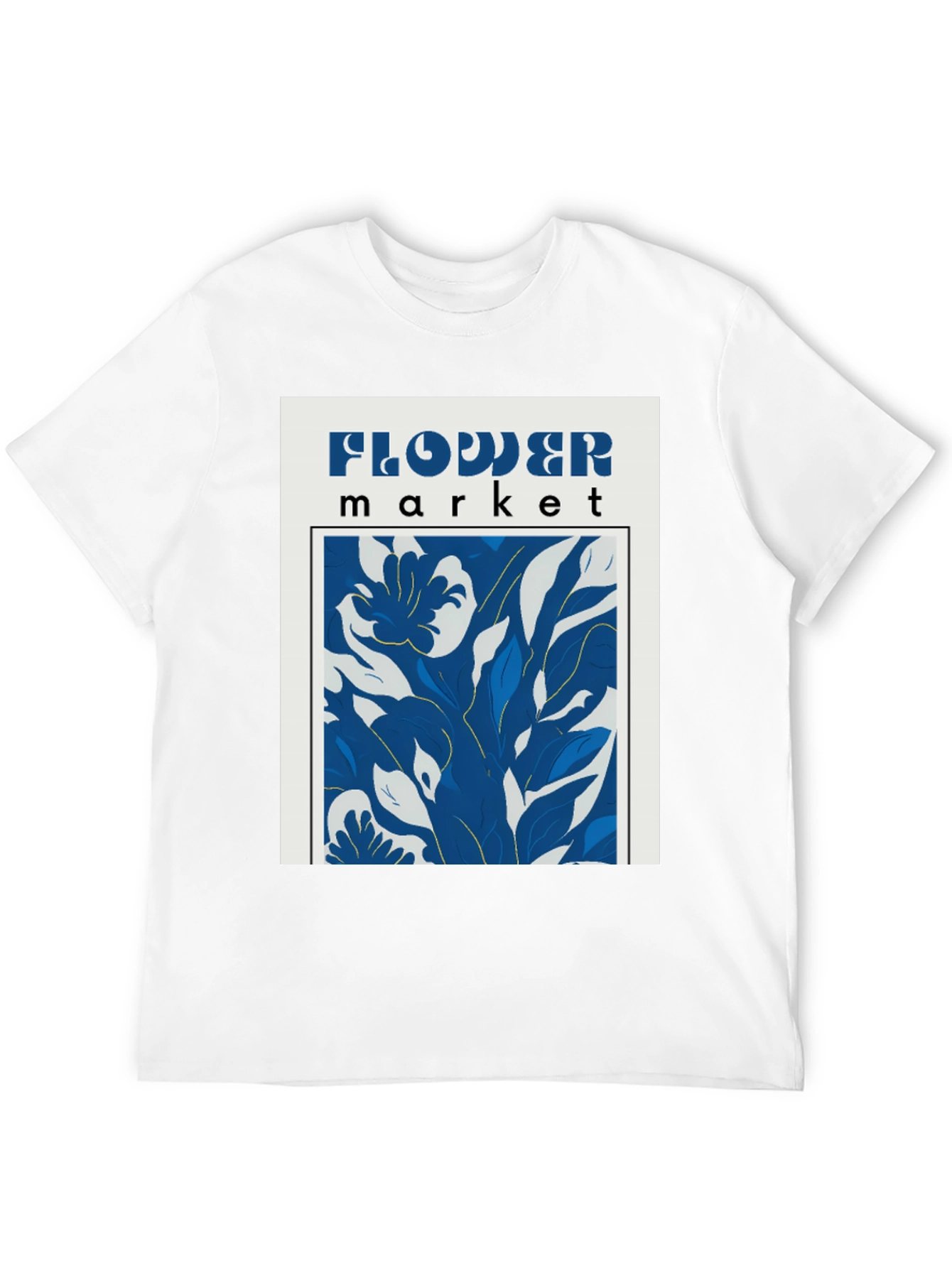 Flower Market Graphic Print Black T-Shirt