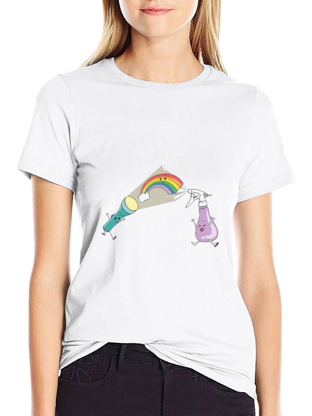 Fun Cartoon Graphic Black T-Shirt