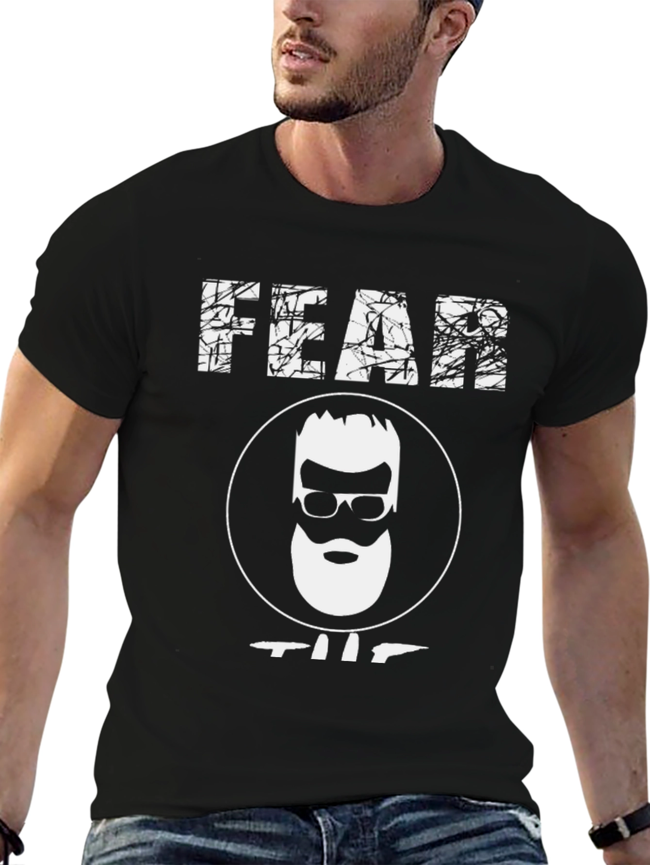 Fear the Beard Graphic Tee - Black Cotton Shirt