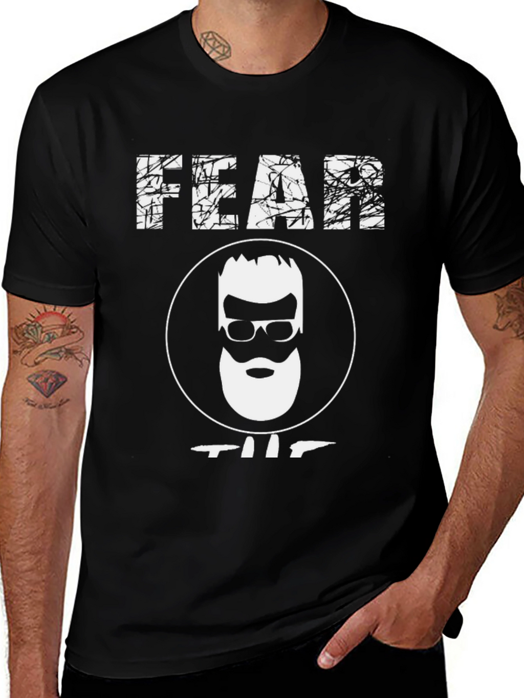 Fear the Beard Graphic Tee - Black Cotton Shirt