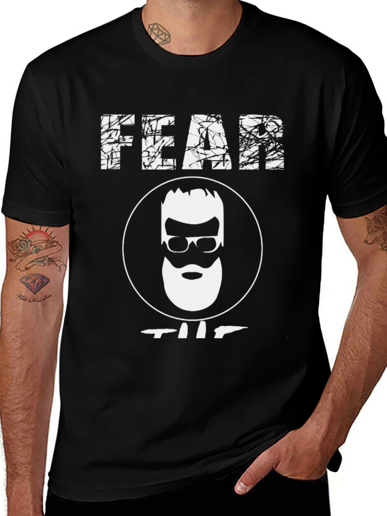 Fear the Beard Graphic Tee - Black Cotton Shirt