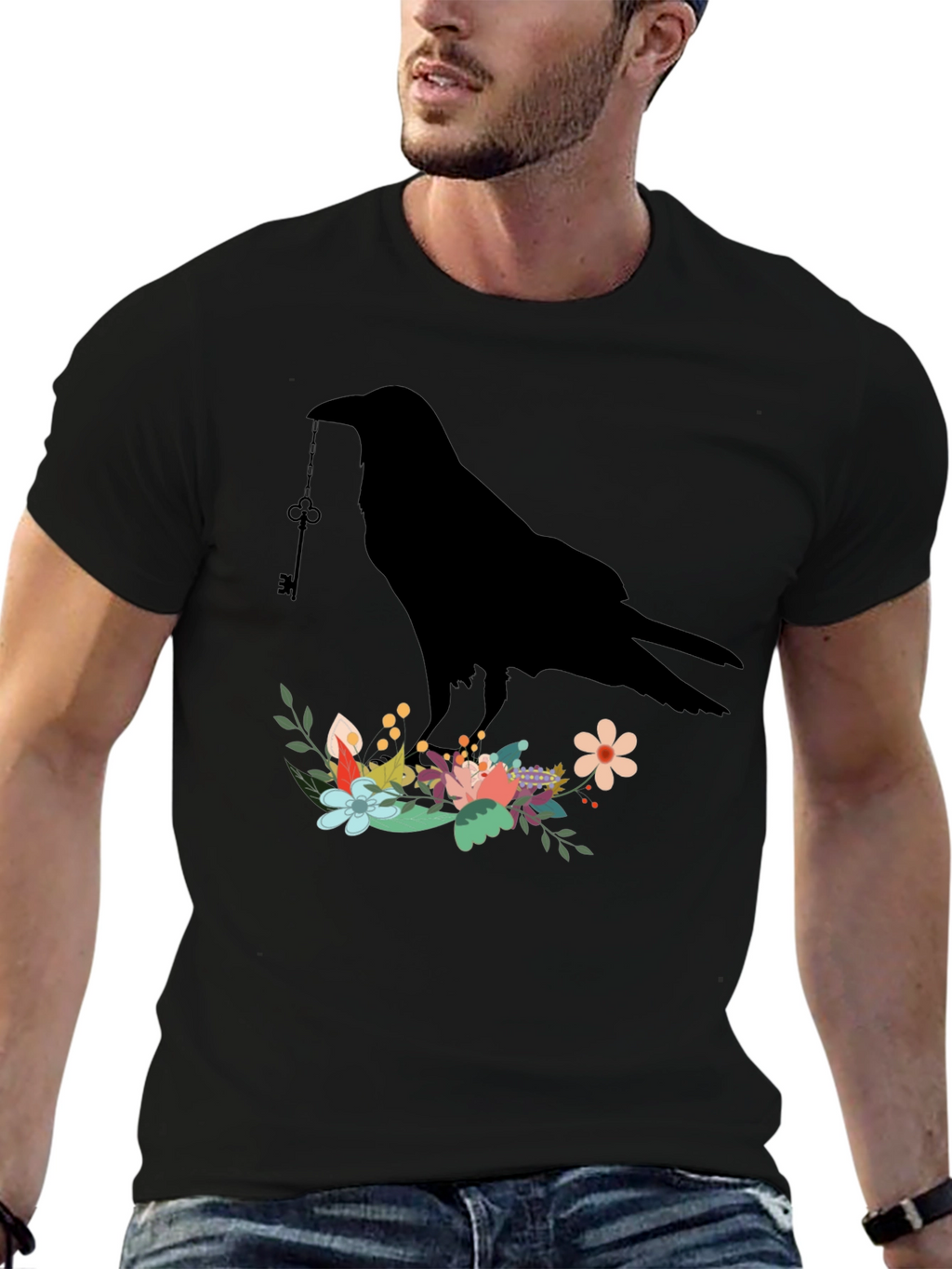 Raven Key Flower T-Shirt
