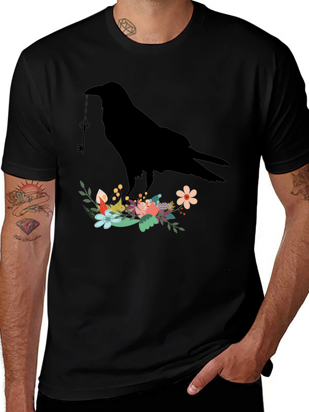 Raven Key Flower T-Shirt