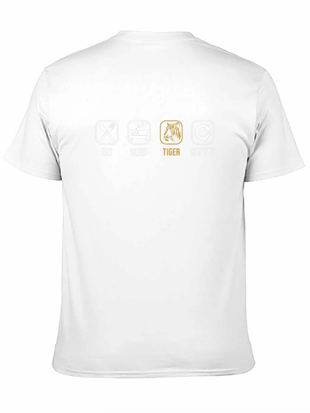 Eat Sleep Tiger Repeat Black T-Shirt
