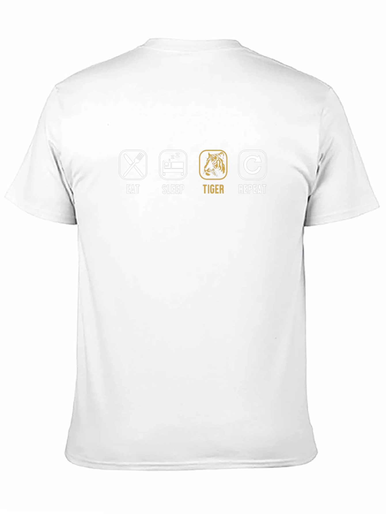 Eat Sleep Tiger Repeat Black T-Shirt