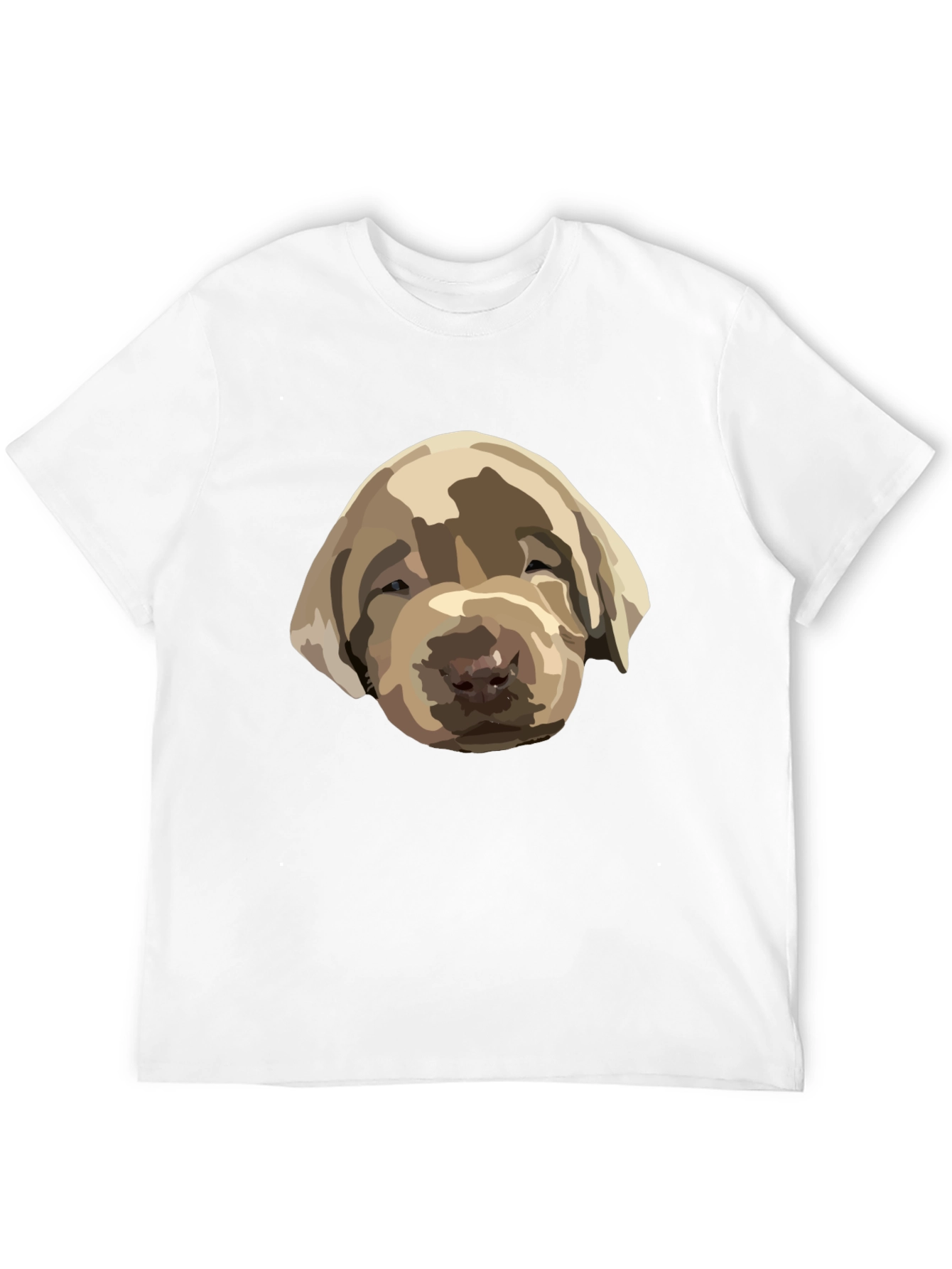 Dog Puppy Graphic Print Black T-Shirt