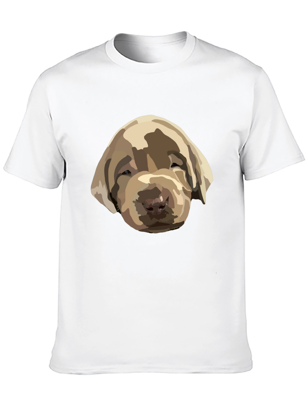 Dog Puppy Graphic Print Black T-Shirt