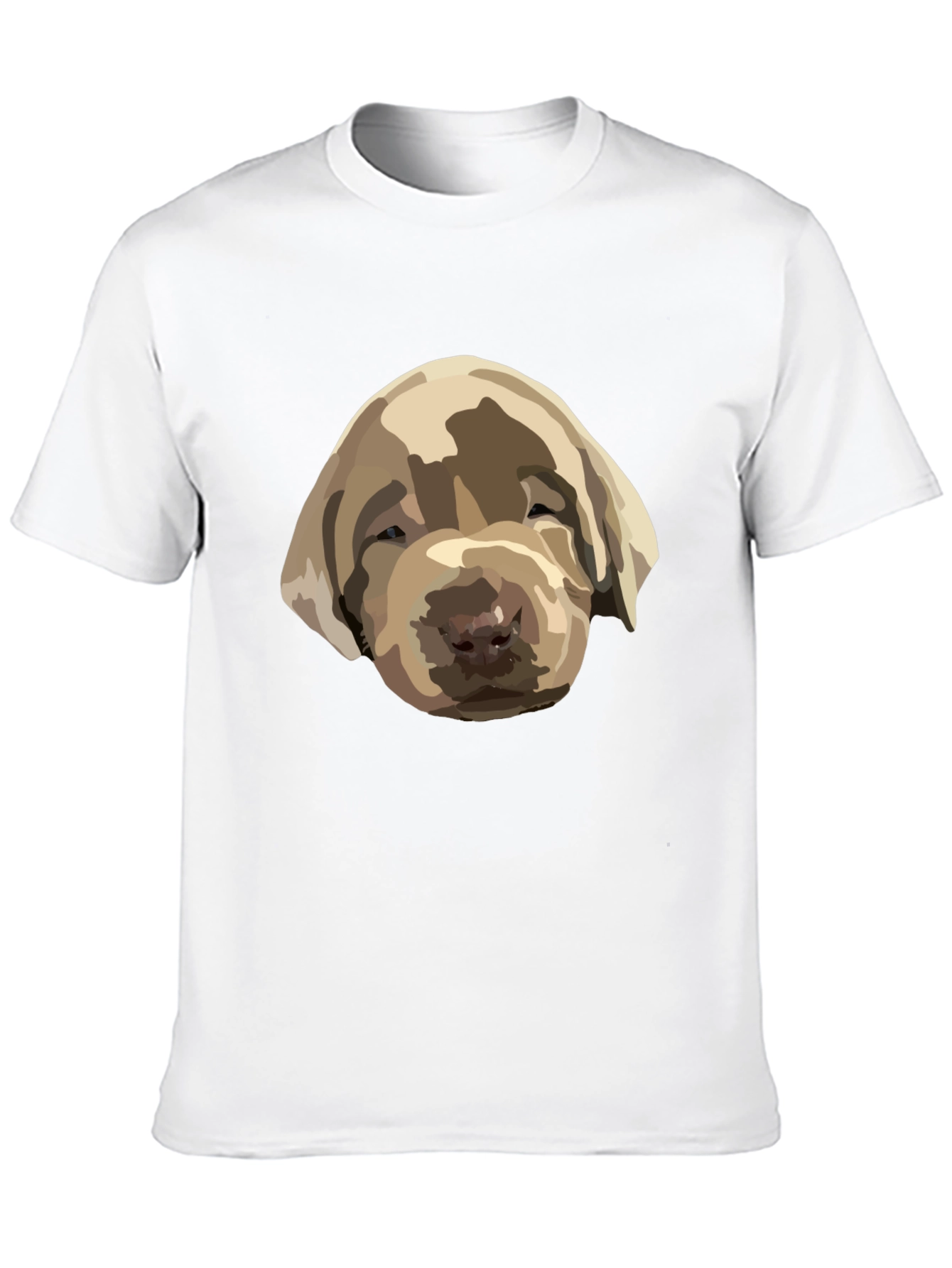 Dog Puppy Graphic Print Black T-Shirt