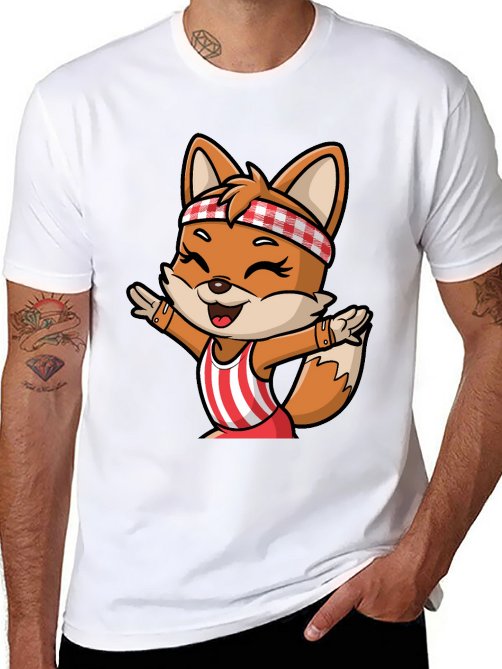 Cartoon Fox Unisex T-Shirt - Playful Design