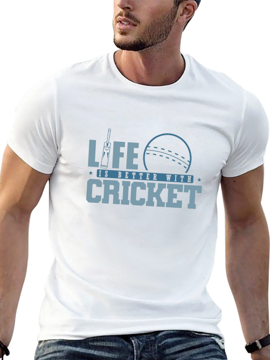 Cricket Life T-Shirt - Black Cotton Tee