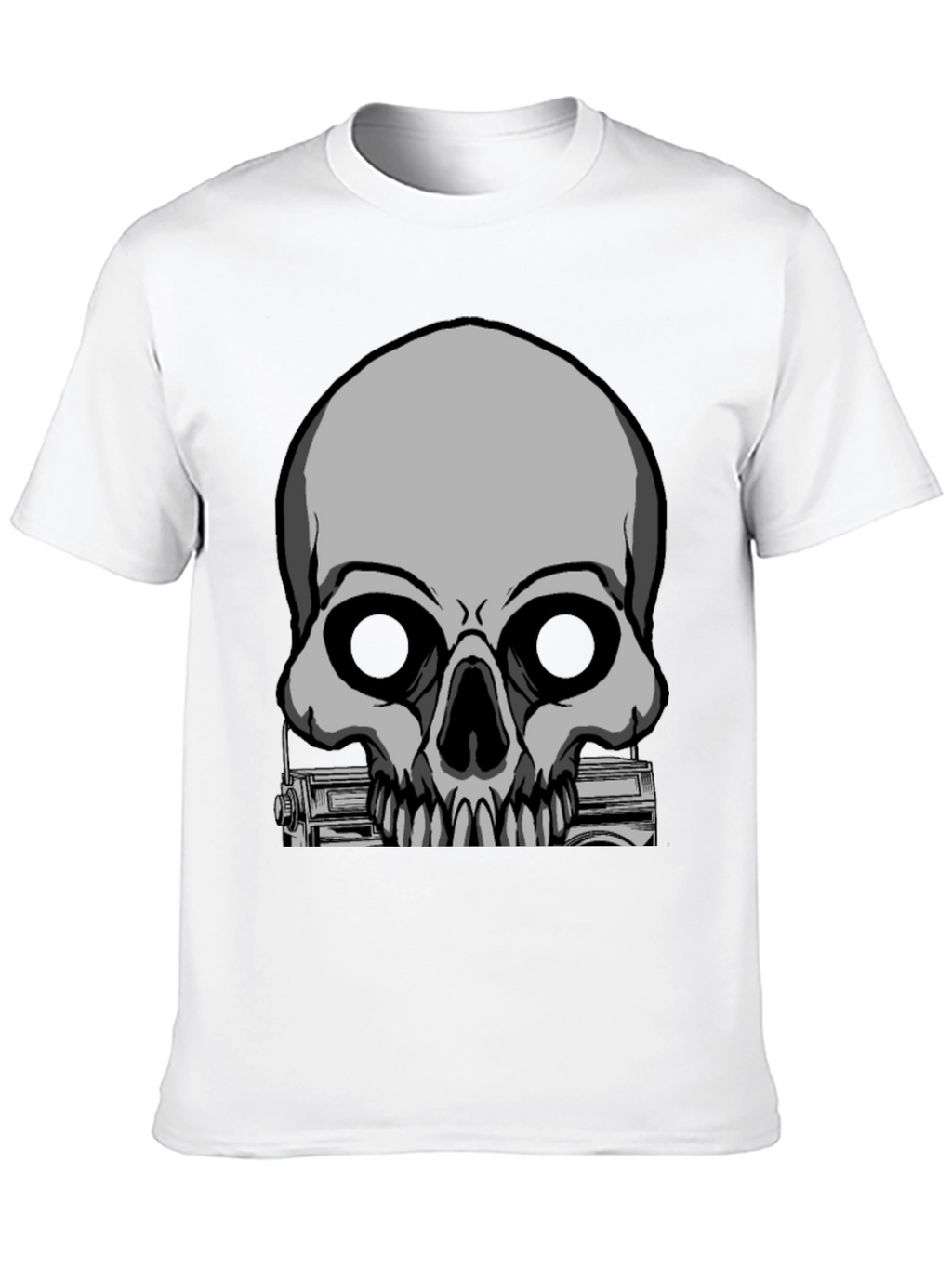 Skull & Radio Graphic Black T-Shirt