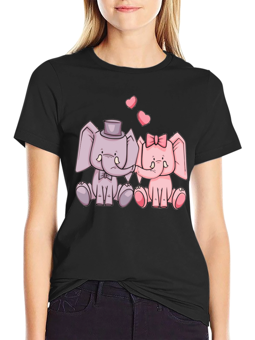 Elephant Love T-Shirt - Cute Cartoon Design