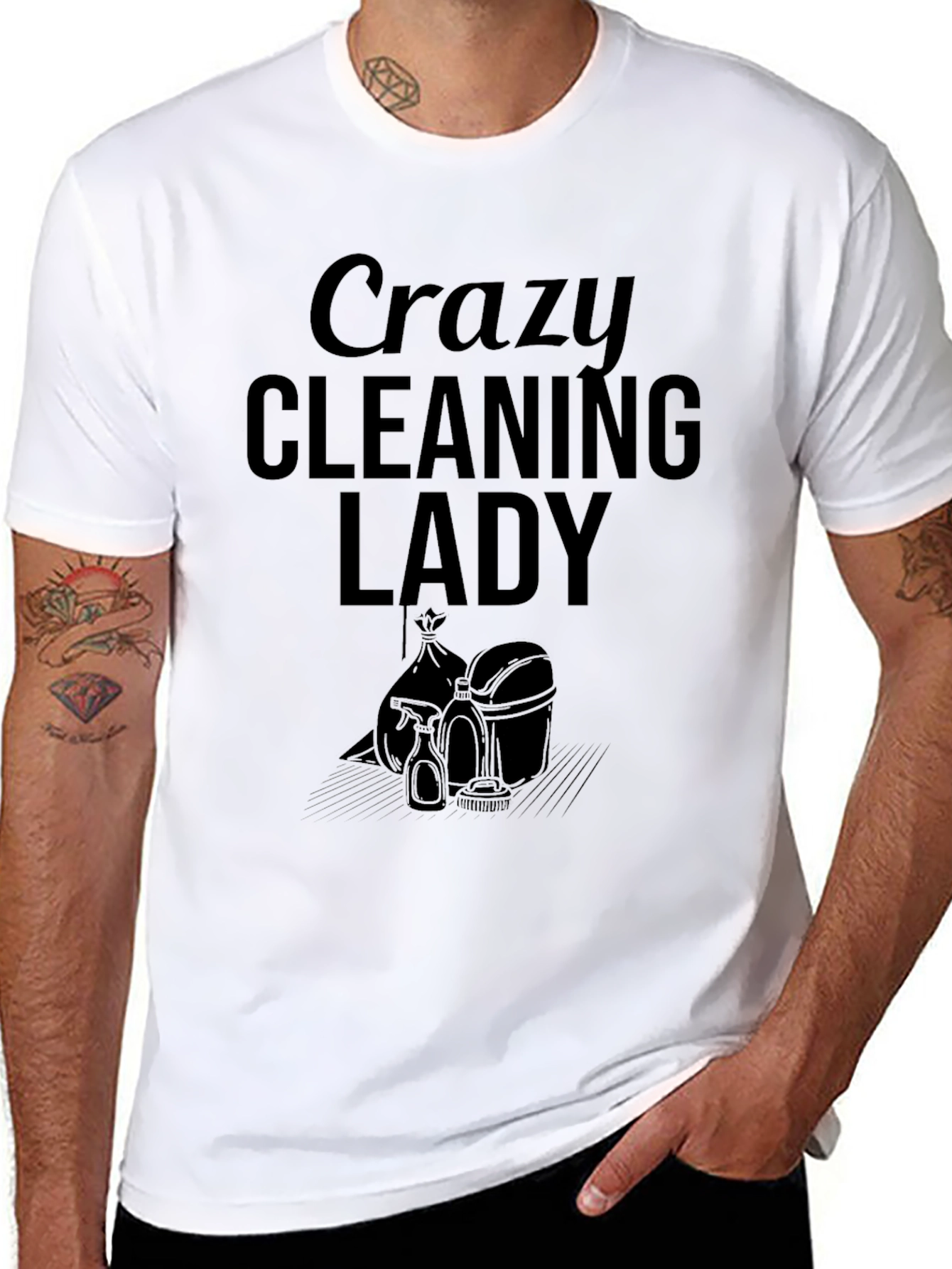 Crazy Cleaning Lady T-Shirt