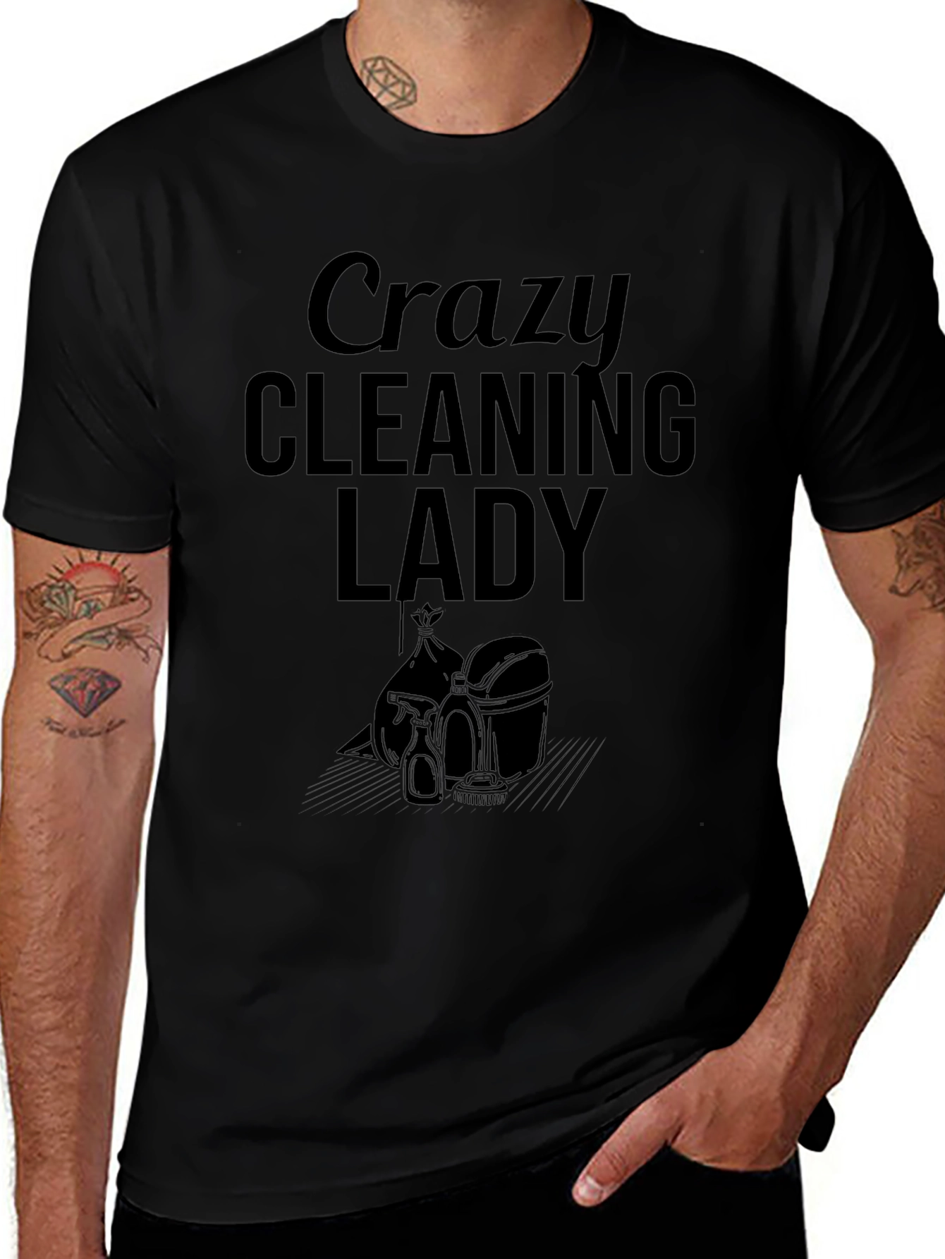 Crazy Cleaning Lady T-Shirt