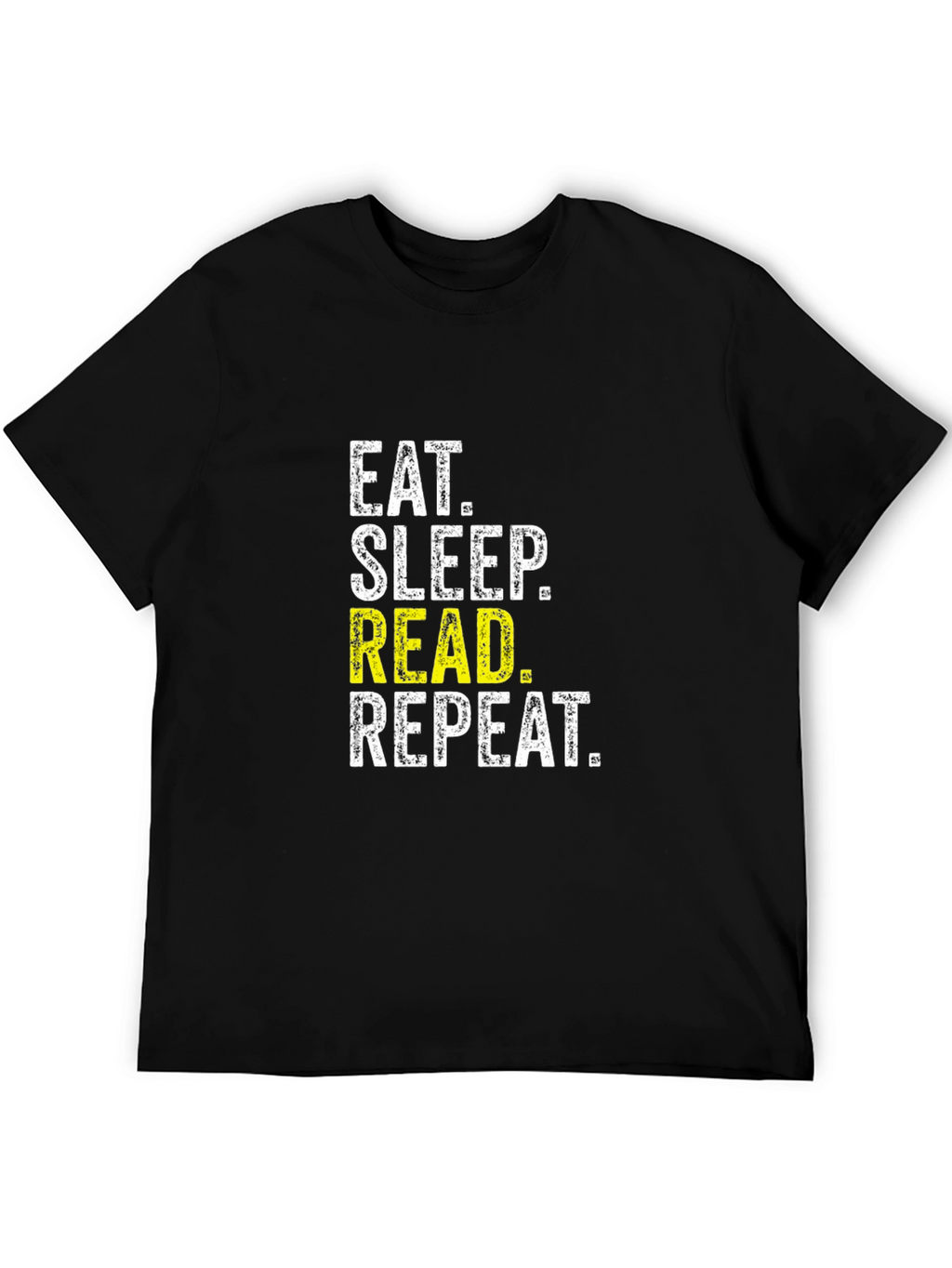 Eat Sleep Read Repeat Black T-Shirt