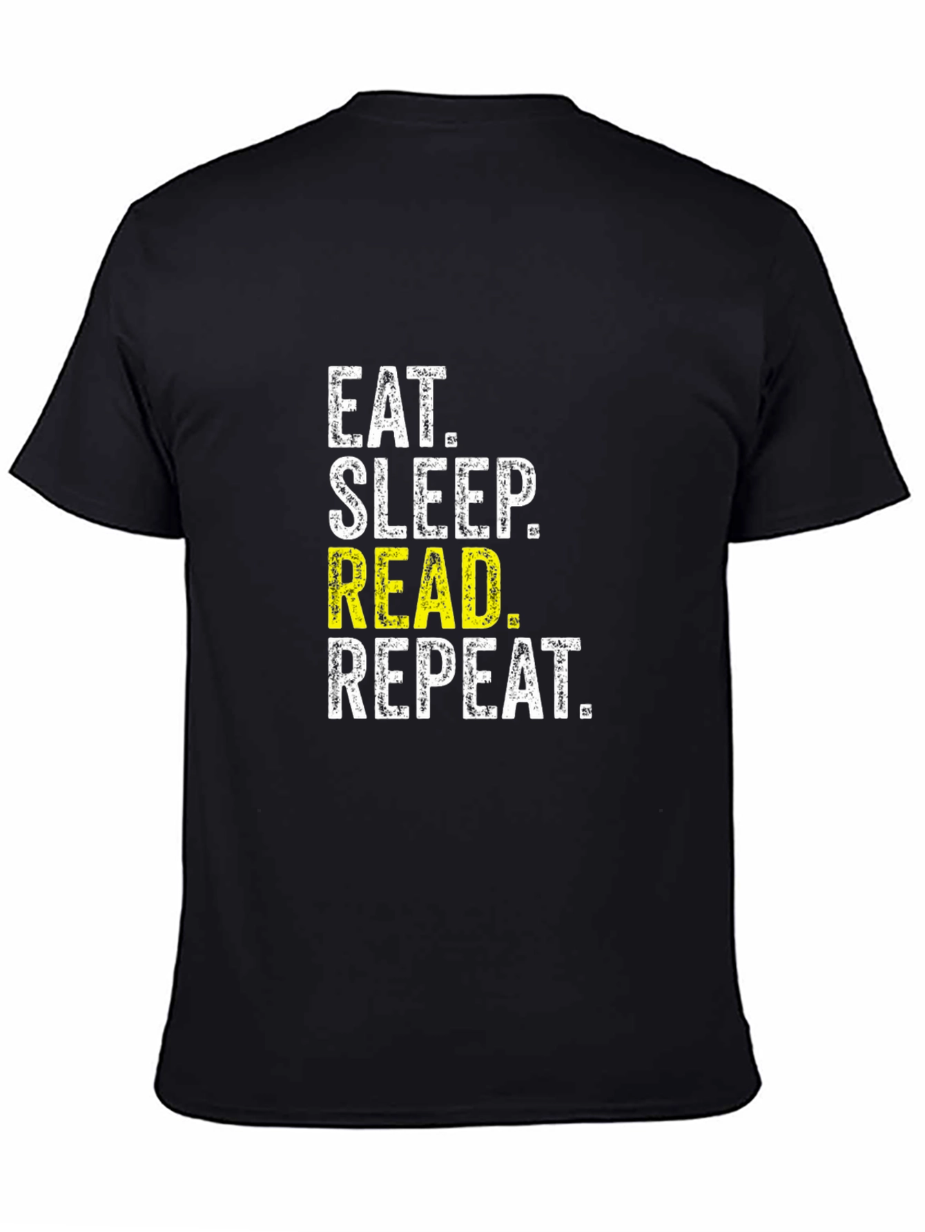 Eat Sleep Read Repeat Black T-Shirt