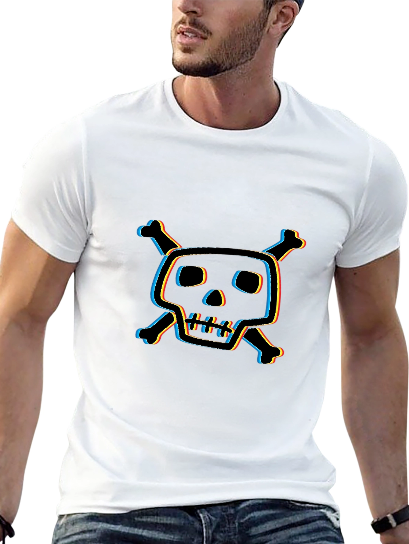 Skull & Crossbones Graphic T-Shirt - Edgy Style