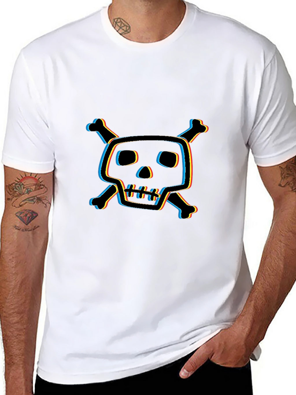Skull & Crossbones Graphic T-Shirt - Edgy Style
