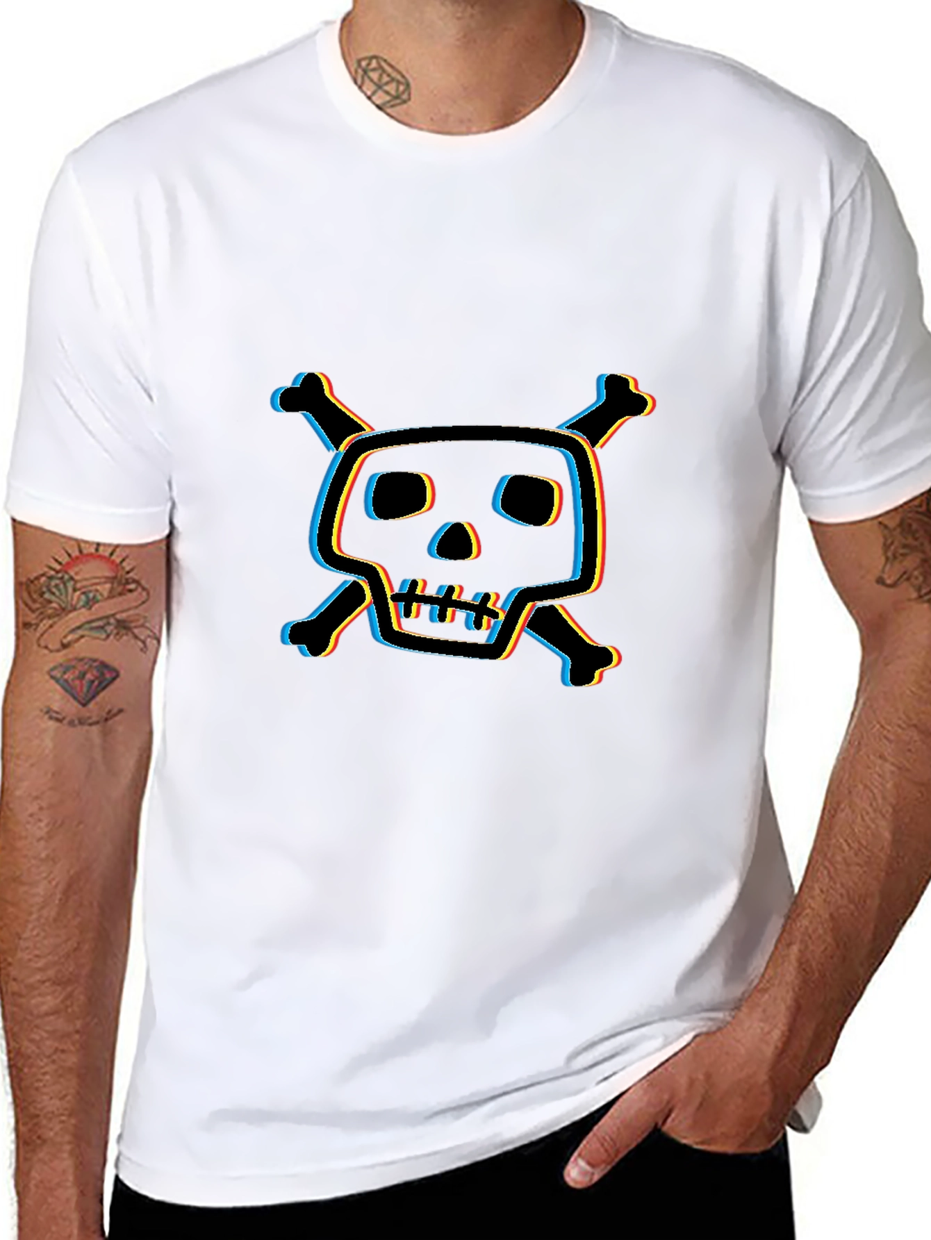 Skull & Crossbones Graphic T-Shirt - Edgy Style