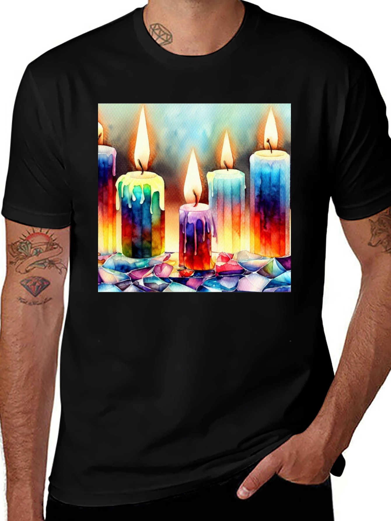 Watercolor Candle T-Shirt