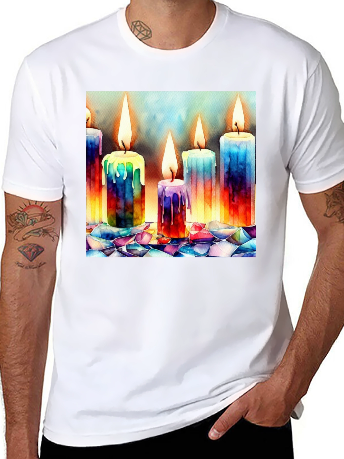 Watercolor Candle T-Shirt