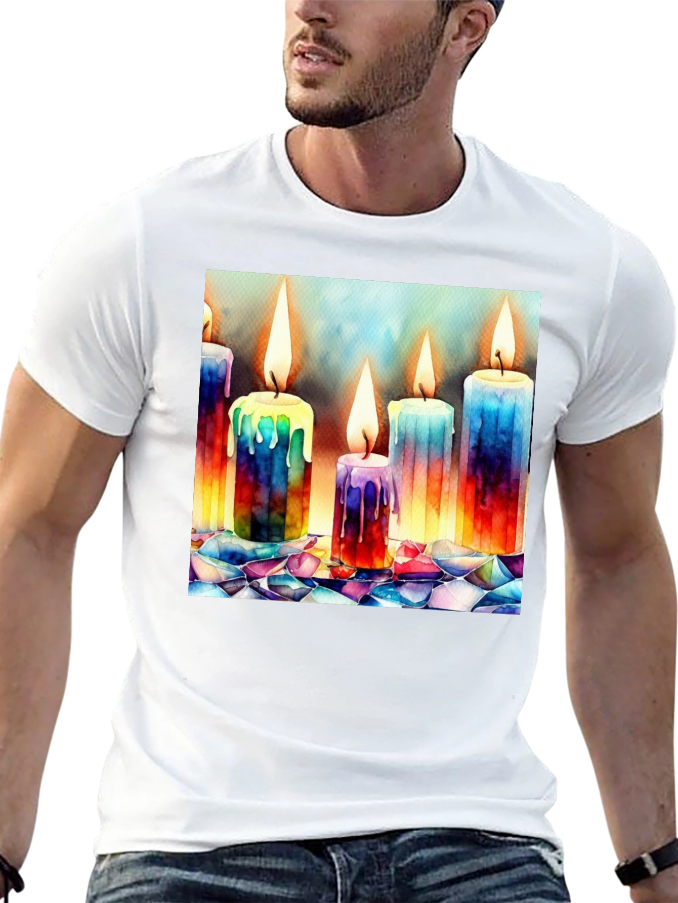 Watercolor Candle T-Shirt