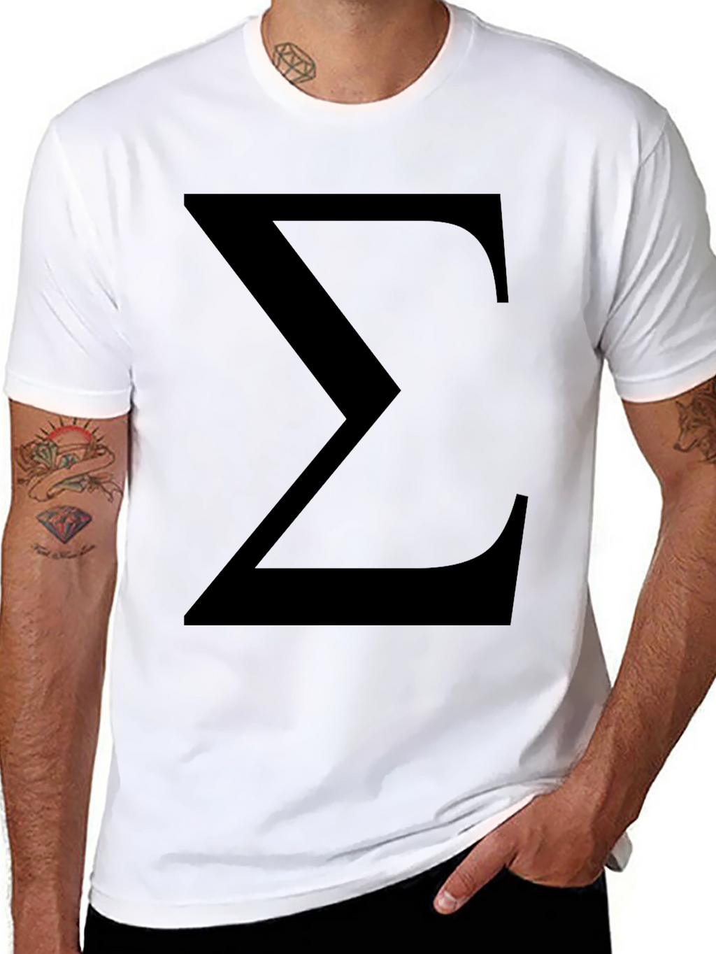 Sigma Symbol Black T-Shirt - Classic Geek Tee