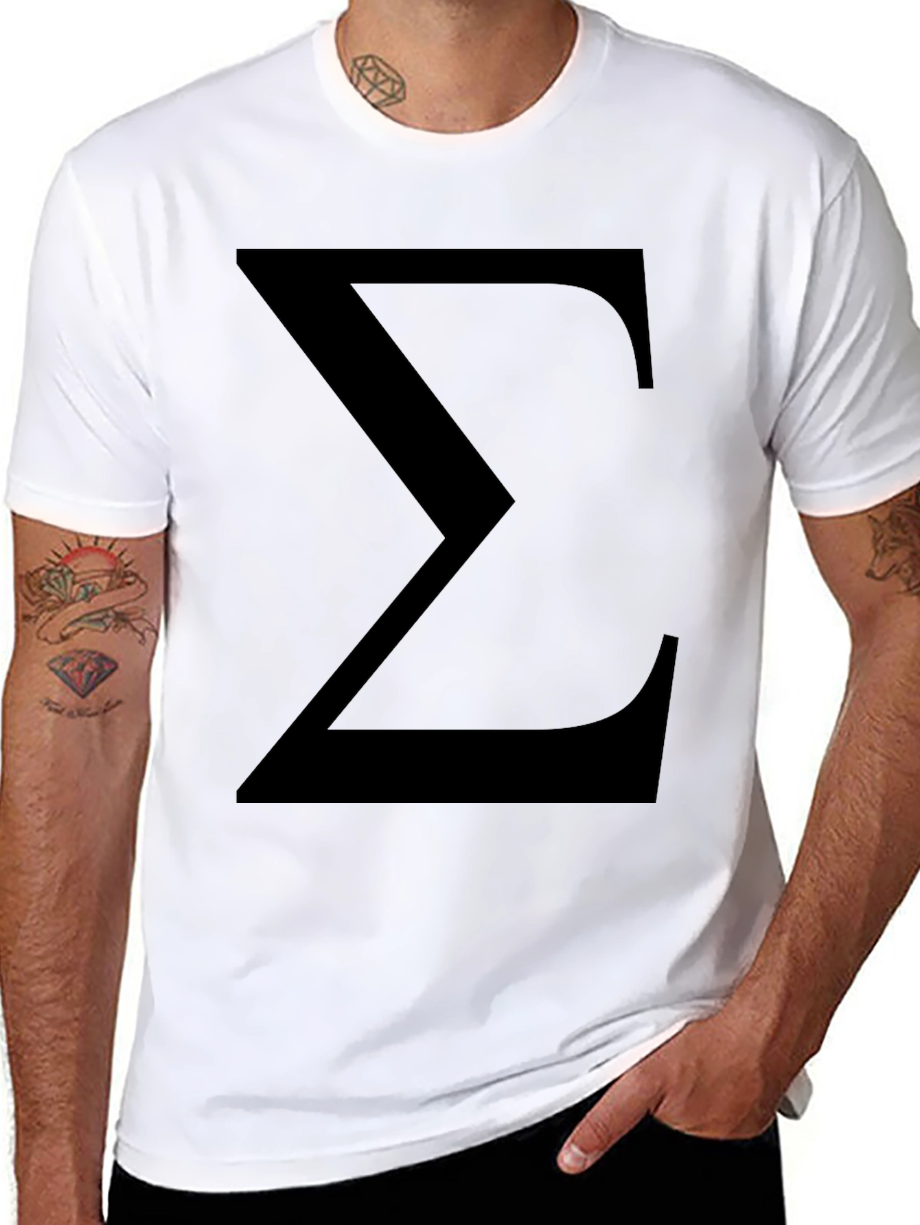 Sigma Symbol Black T-Shirt - Classic Geek Tee