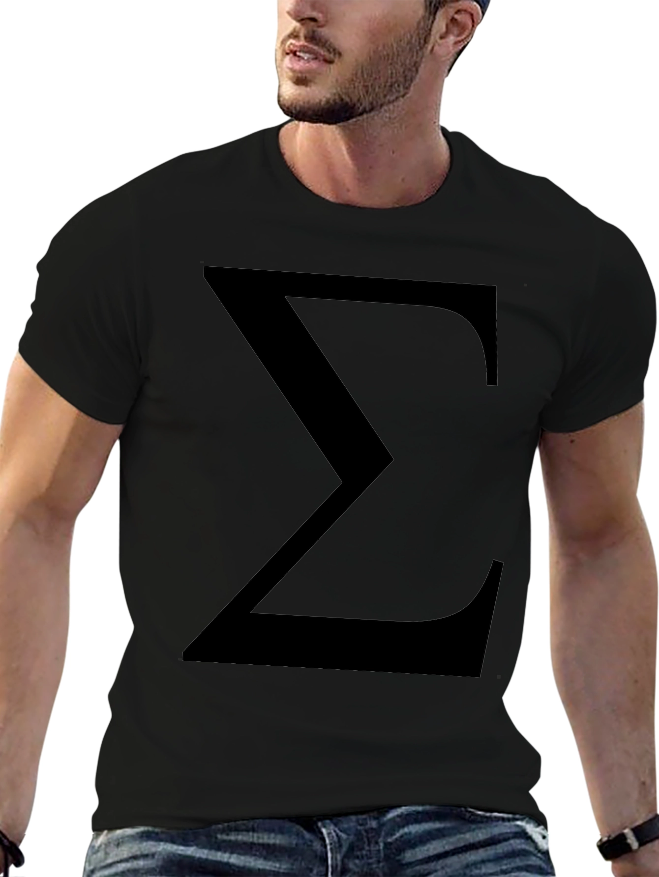 Sigma Symbol Black T-Shirt - Classic Geek Tee
