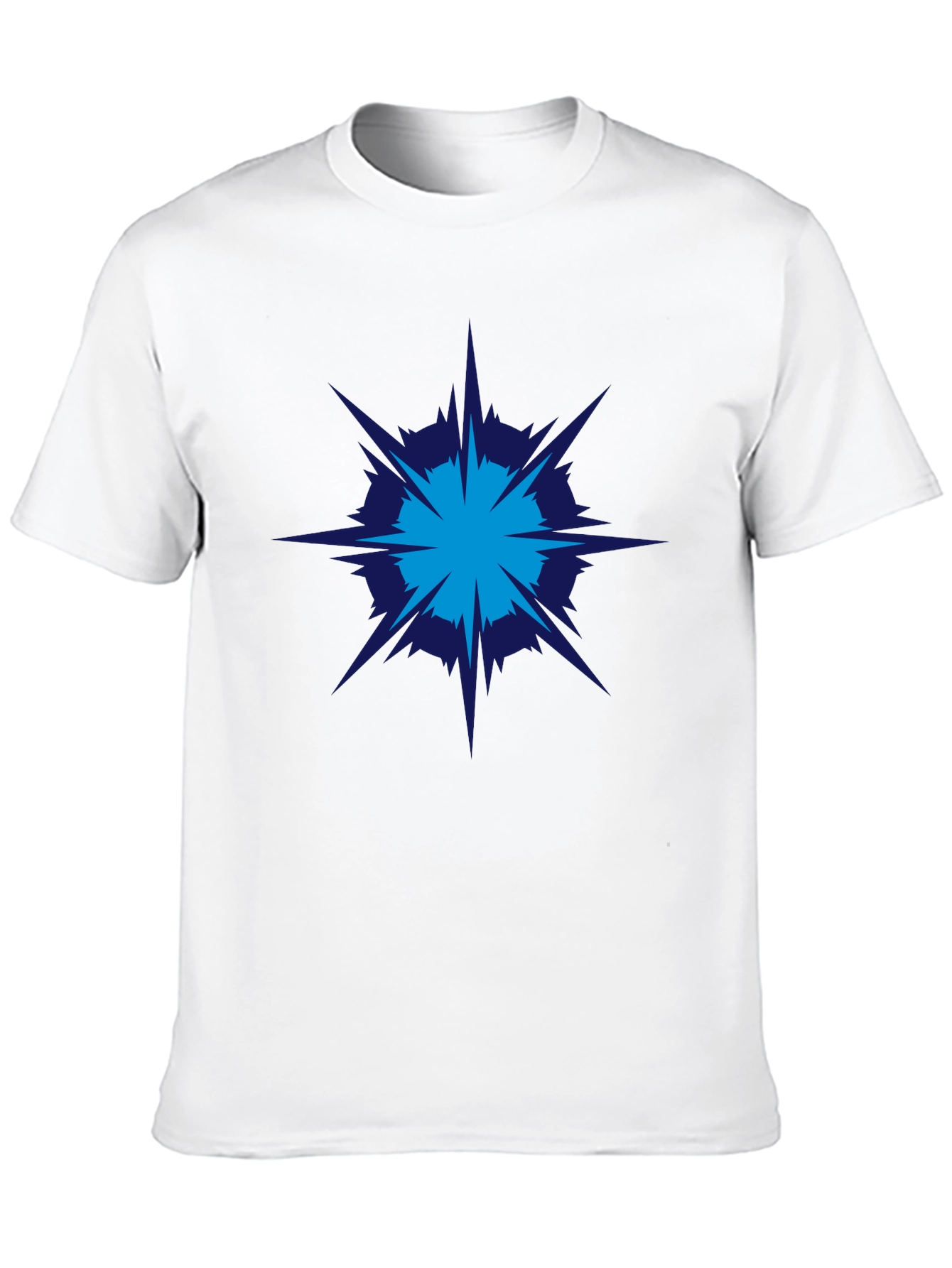 Geometric Burst Graphic Tee - Modern Style