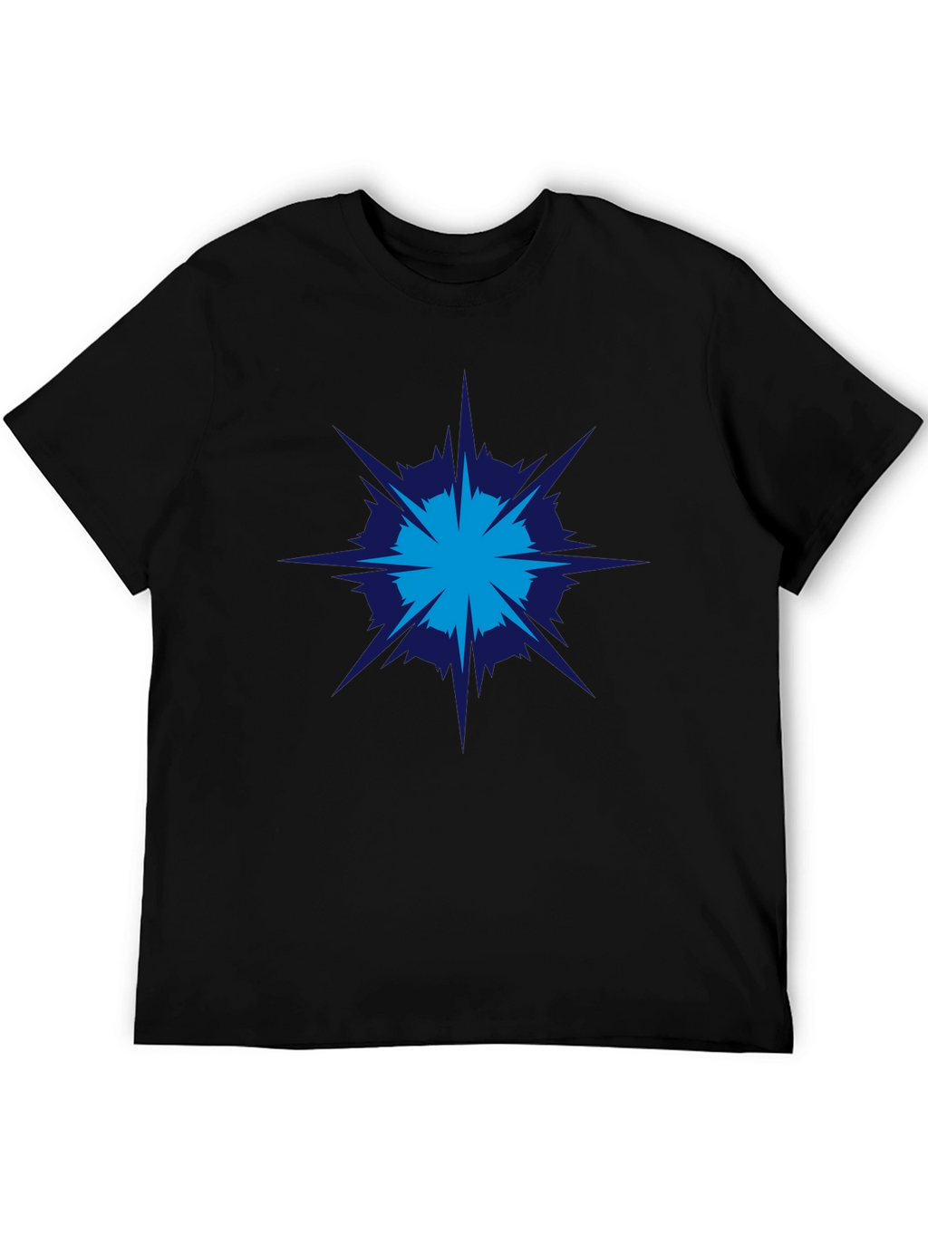 Geometric Burst Graphic Tee - Modern Style
