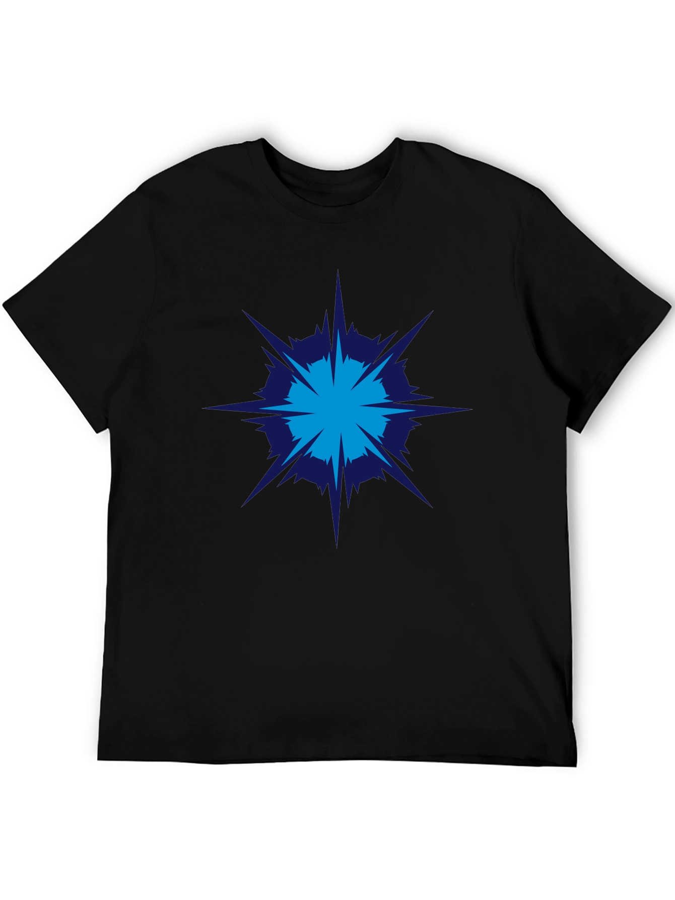 Geometric Burst Graphic Tee - Modern Style